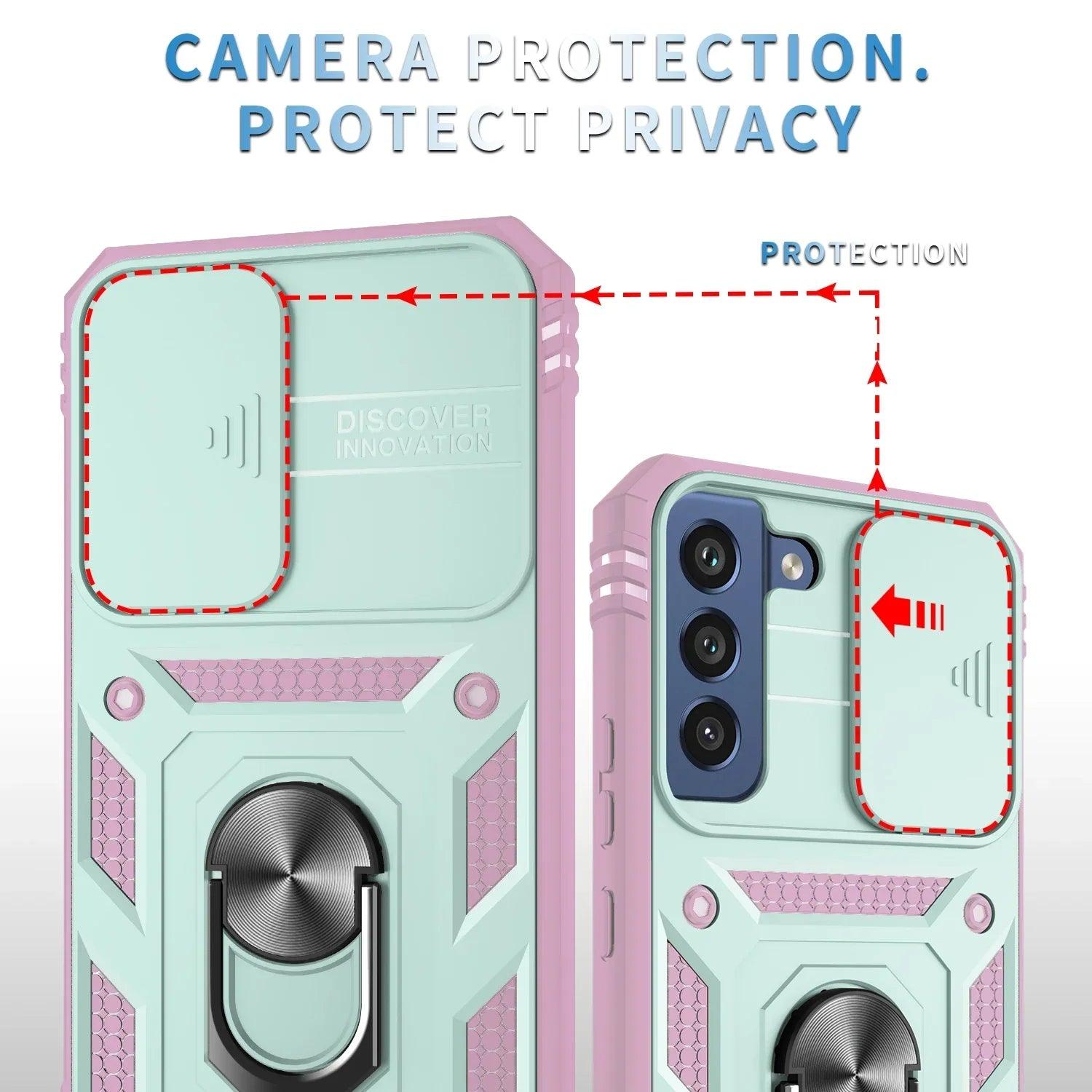 Samsung Galaxy S24 Ring Holder Protective Case - Slim Grip & Anti-Slip Design for Secure Phone Handling - Perfect for Workouts, Commuting, and Everyday Use
