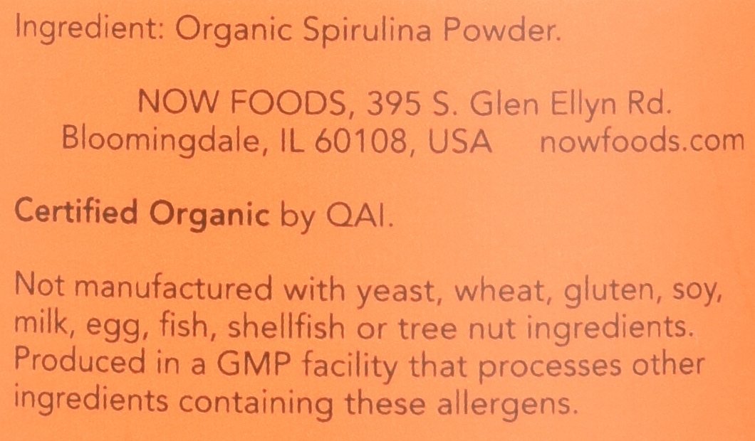 Organic Spirulina Powder by Now Foods – 2LB (907g) | Superfood Supplement for Smoothies, Detox & Immune Support | Vegan, Non-GMO, Gluten-Free