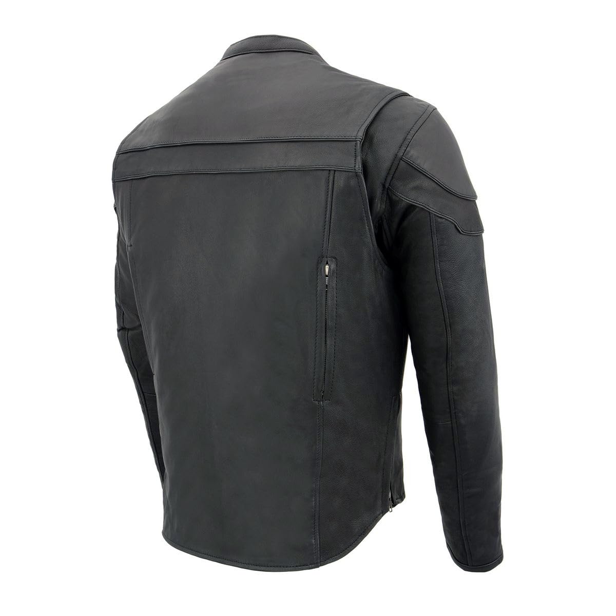 Milwaukee Leather MLM1526 Men's Premium Black Cool-Tec Leather Motorcycle Jacket - Breathable & Stylish Riding Gear for Summer & Urban Commuting