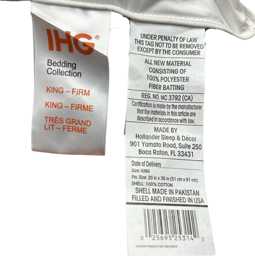 Holiday Inn® Soft and Firm Polyester Pillow Combo Pack - 2 Pack Hotel Quality Pillows for Side, Back & Stomach Sleepers - Perfect for Home, Travel & Guest Rooms