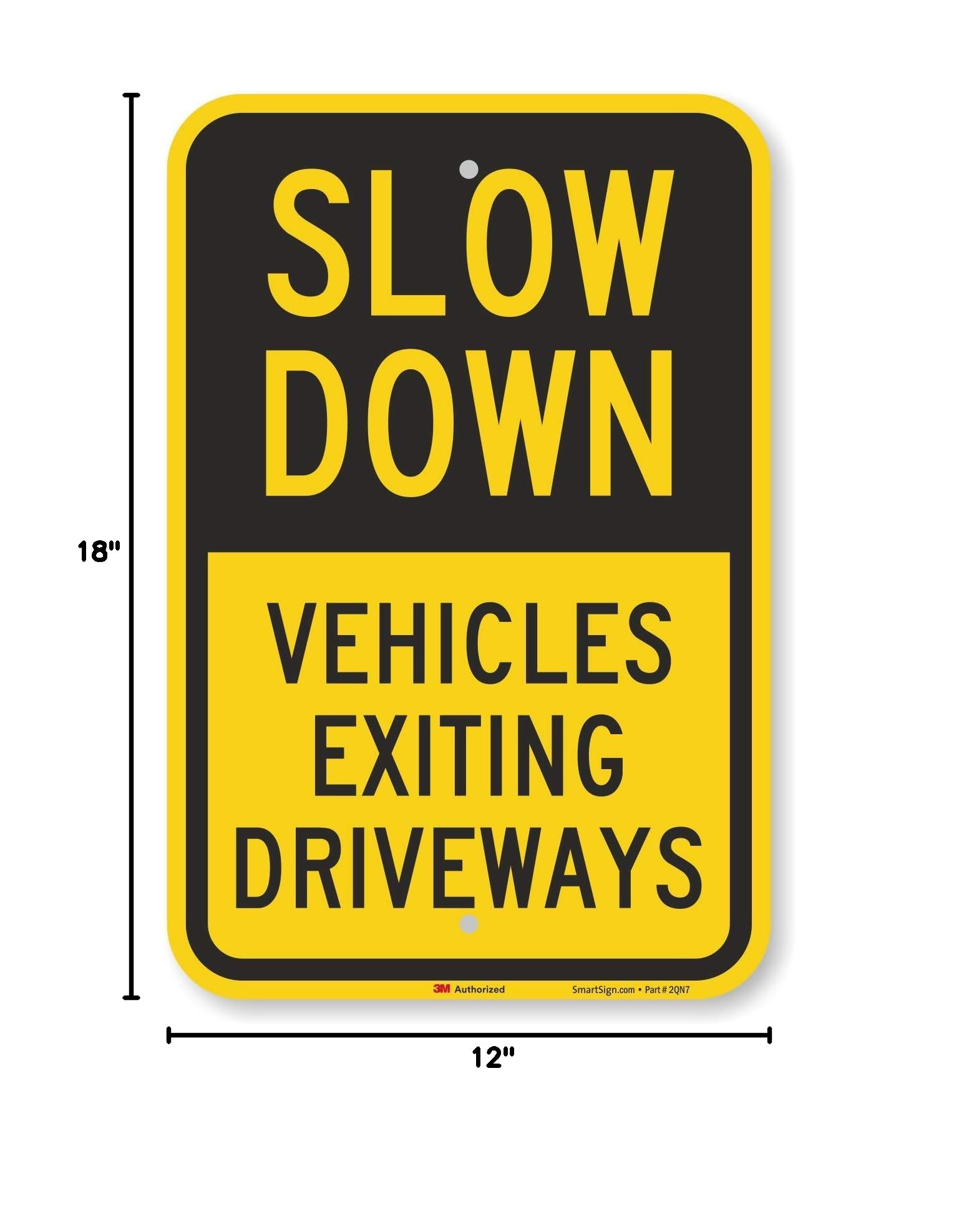 Slow Down - Vehicles Exiting Driveways