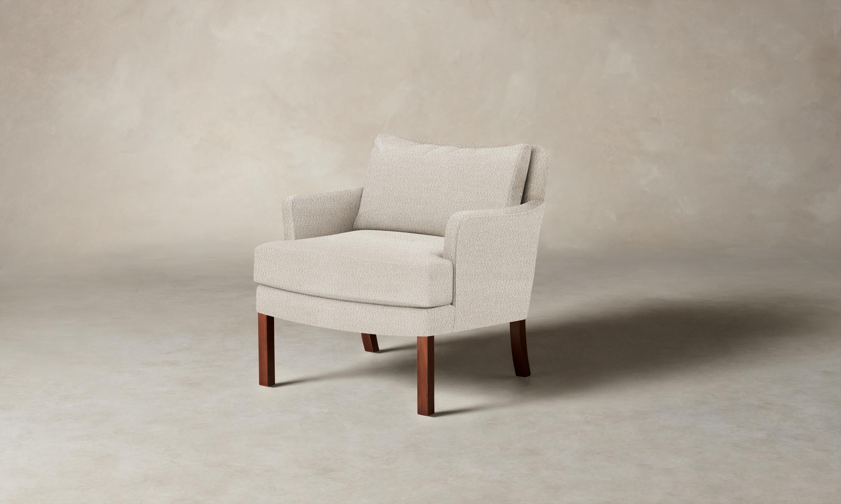 Kaye Chair - Italian Bouclé Fossil Fabric Upholstered Accent Chair for Living Room, Bedroom & Office | Modern Comfort Seating