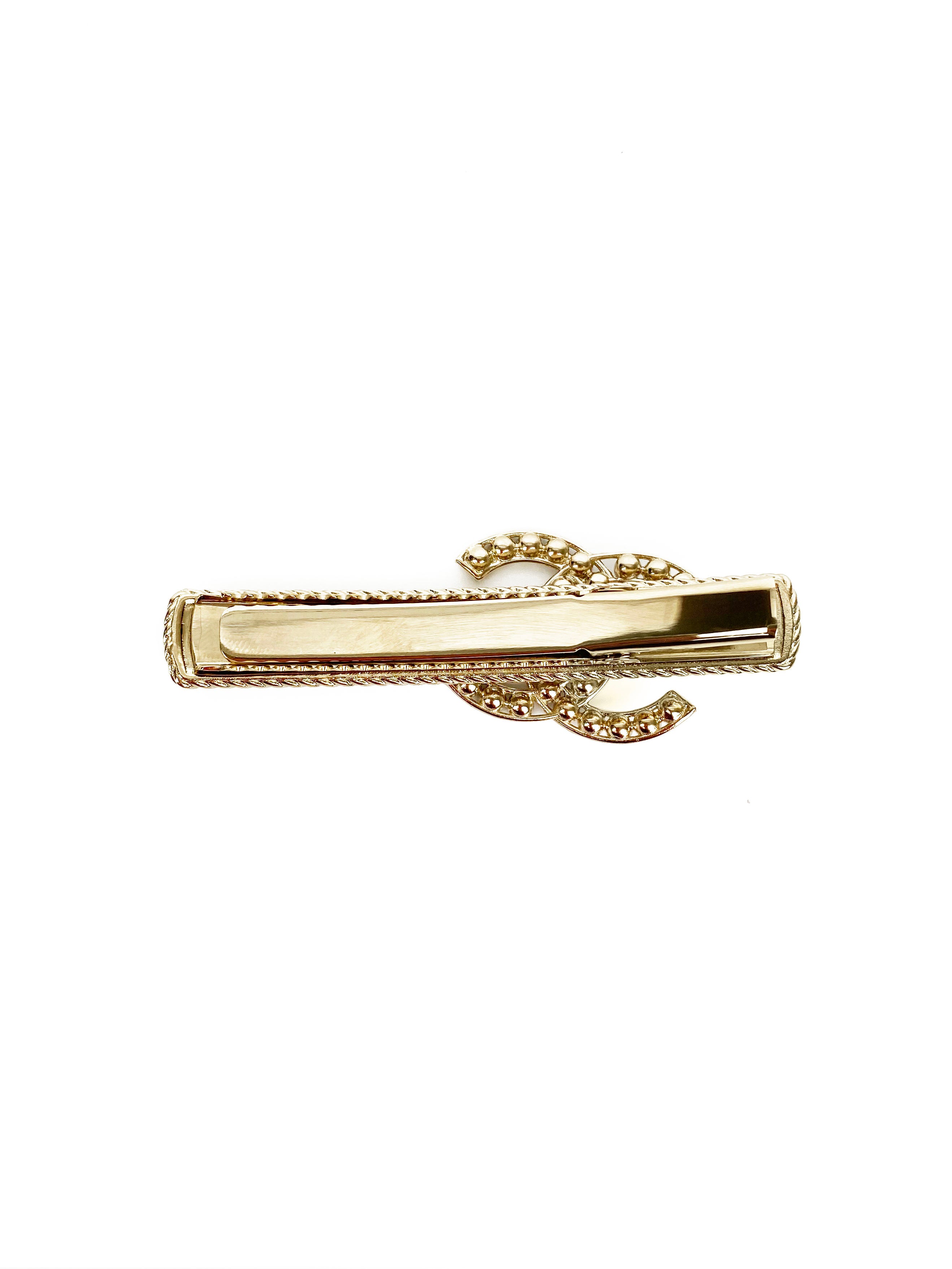 Chanel CC Faux Pearl and Rhinestone Hair Clip Barrette - Elegant Hair Accessory for Women, Perfect for Weddings, Parties & Special Occasions