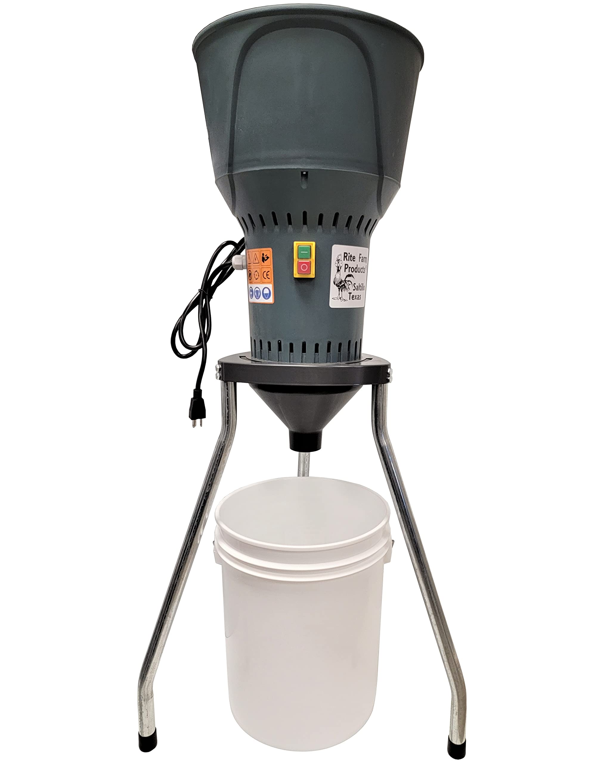 Electric Feed and Grain Grinding Mill 110V - Includes 9 Grinder Plates & Legs for Home, Farm, and Commercial Use - Perfect for Grinding Corn, Wheat, and Animal Feed