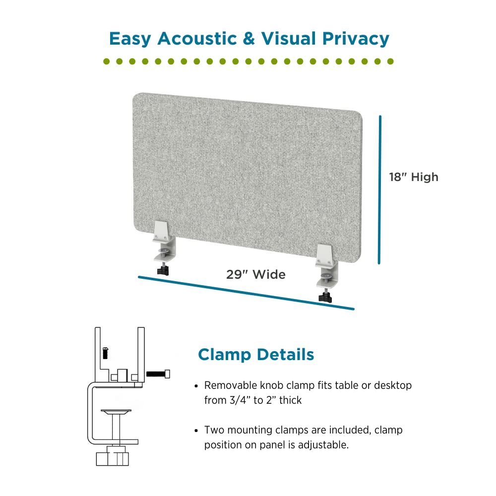 Soundproof Desk Divider Panel - 29