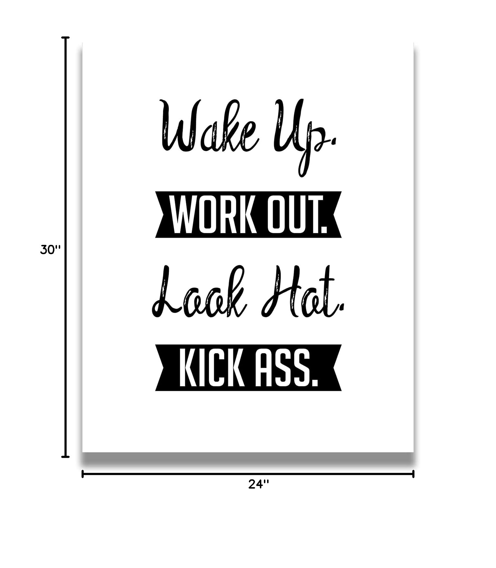 Govivo Motivational Wall Art for Workout Room - Fitness Decor for Home Gym - Inspirational Quote Exercise Room Art - 24x30 Ready to Hang Canvas - Perfect for Home Gym, Office & Workout Space Motivation