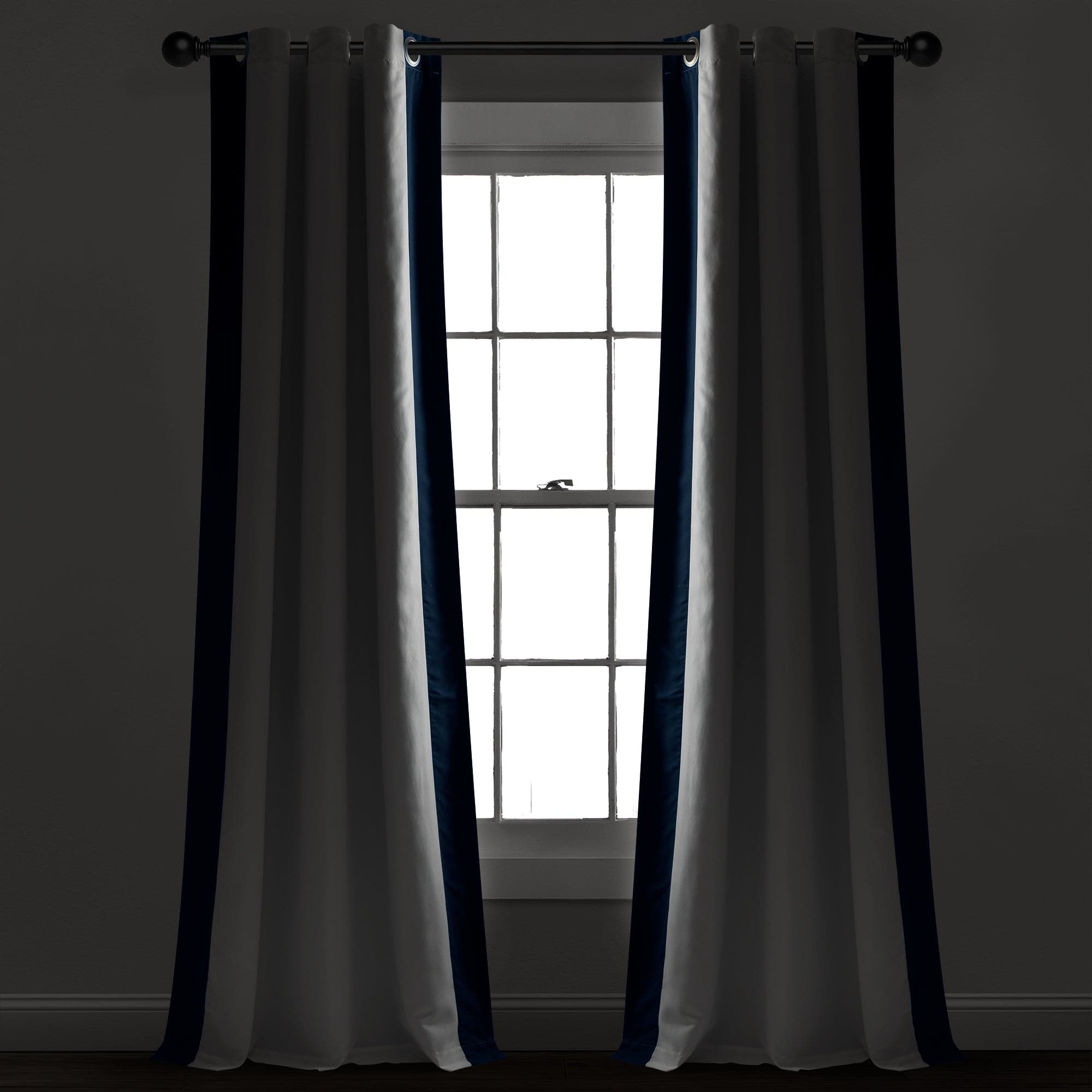Blackout Window Curtain Panel - Light Blocking Room Darkening Drapes for Bedroom, Living Room & Nursery - Thermal Insulated Noise Reducing Curtains - 100% Polyester Fabric (Black, 42x84 Inch) - Perfect for Home Theater, Shift Workers & Light Sleepers