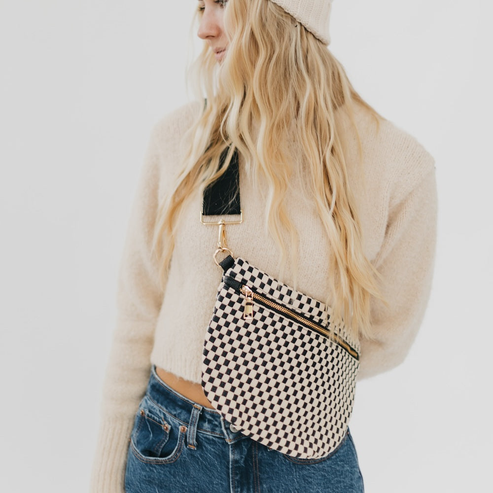 Westlyn Woven Bum Bag - Stylish & Durable Waist Pack for Travel, Hiking & Everyday Use - Hands-Free Crossbody Fanny Pack for Men & Women