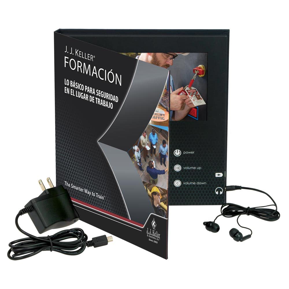 Workplace Safety Basics Spanish Video Training Book - Comprehensive Guide on Slips, Trips, Falls, PPE, Electrical Safety, LOTO, HAZWOPER & More by J.J. Keller & Associates | OSHA Compliance Training for Construction, Manufacturing & Industrial Workers