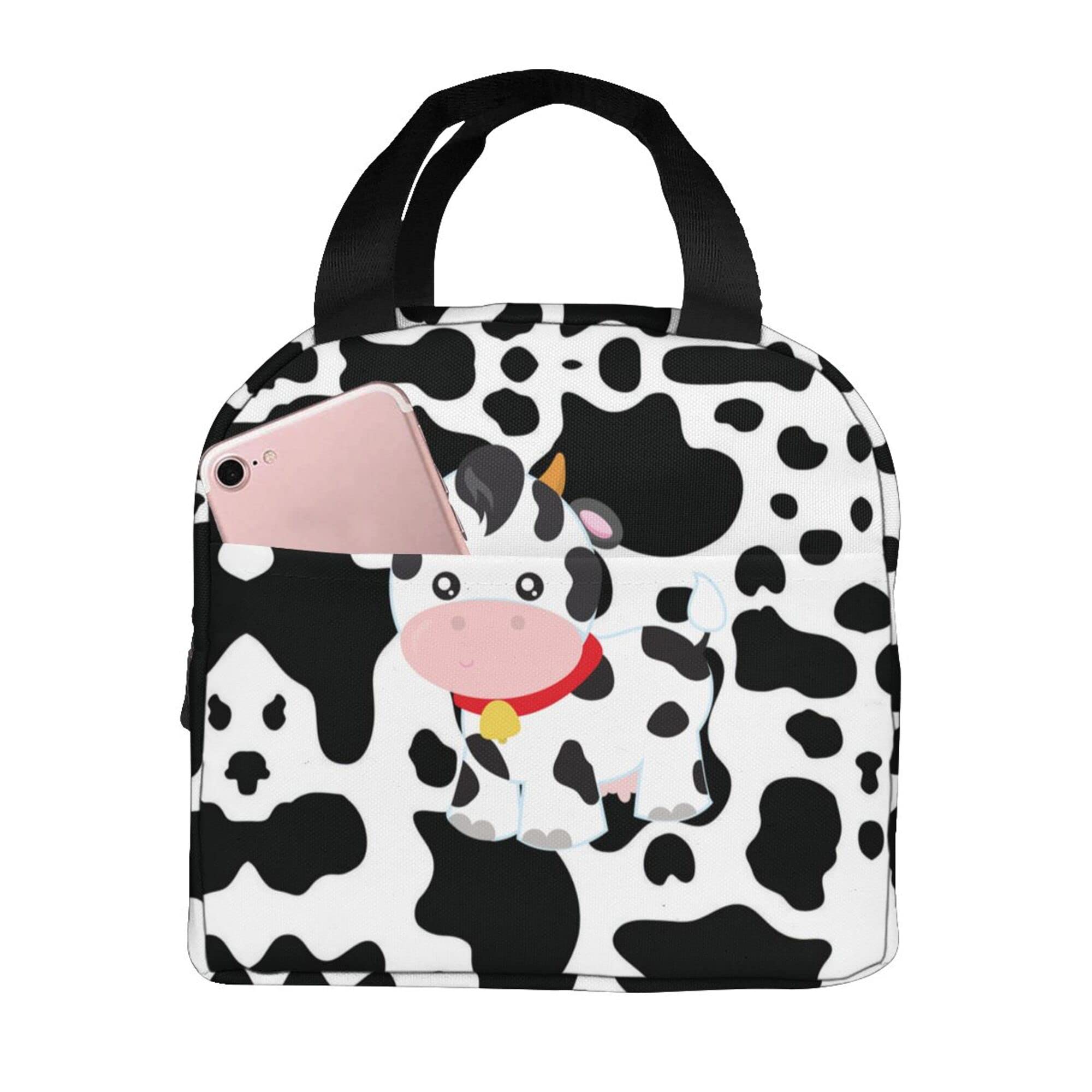 Insulated Cartoon Milk Cow Lunch Box - Reusable Meal Bag for Kids, Men & Women - Perfect for School, Work, Travel & Picnic - Food Container & Snack Bag