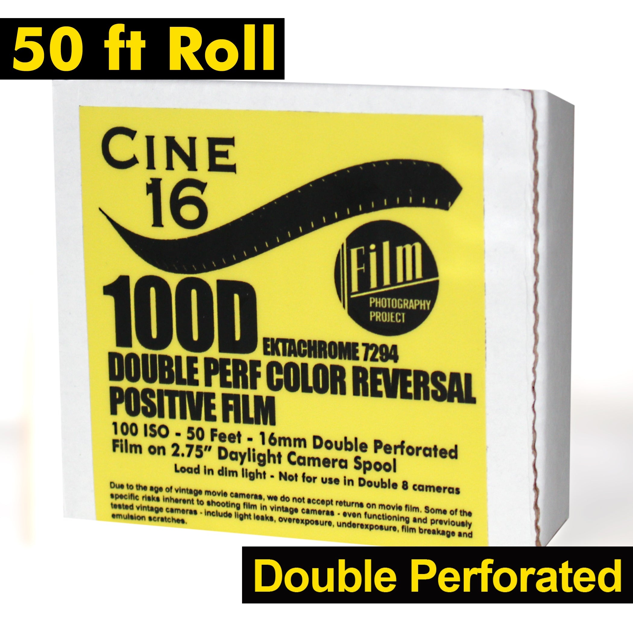 16mm Color Reversal Film 100 ISO - 50ft Double Perf CINE16 for Professional Cinematography & Home Movie Shooting