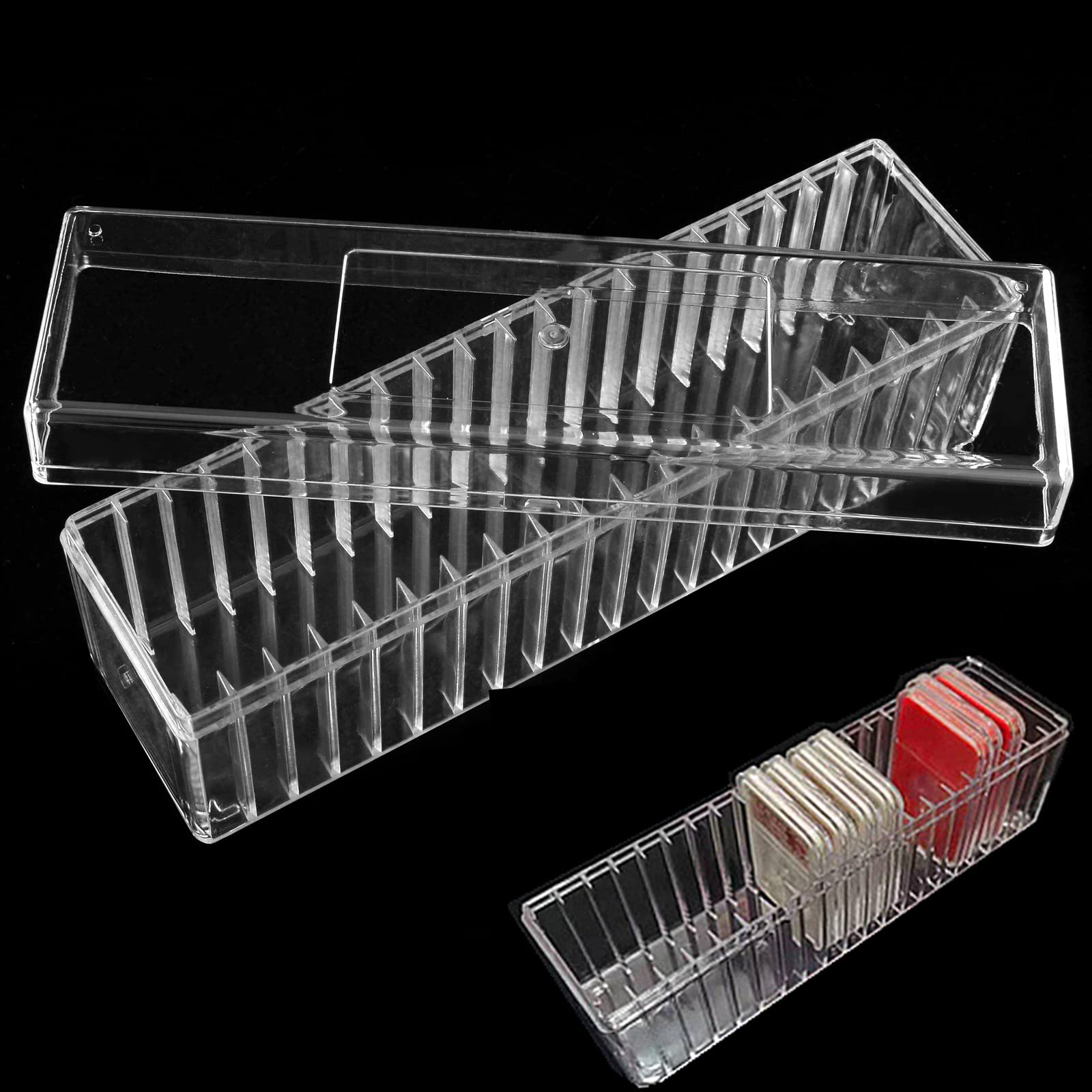 Ettonsun Clear Coin Slab Storage Box - Holder for NGC, PCGS, PMG, PCCB, CAC Certified Coins - Perfect for Collectors, Display & Protection