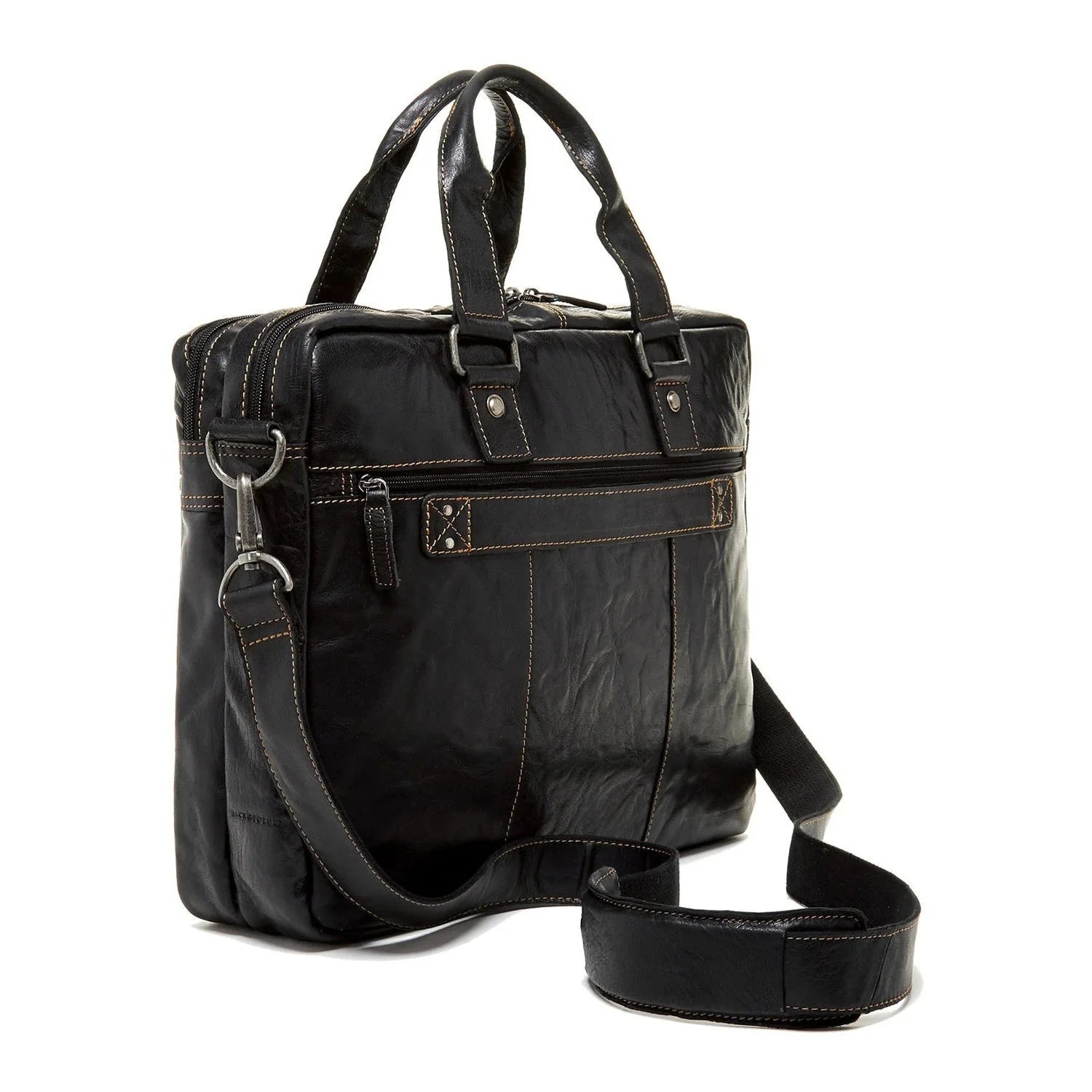 Jack Georges Voyager Professional Leather Briefcase for Men - Stylish & Durable Business Laptop Bag - Perfect for Office, Work, Travel & Commuting