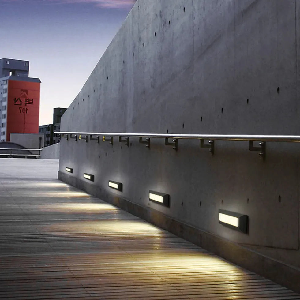 Modern Warm White LED Brick Lights - Energy Efficient Outdoor Pathway & Garden Lighting for Patio, Walkway, and Landscape Decoration