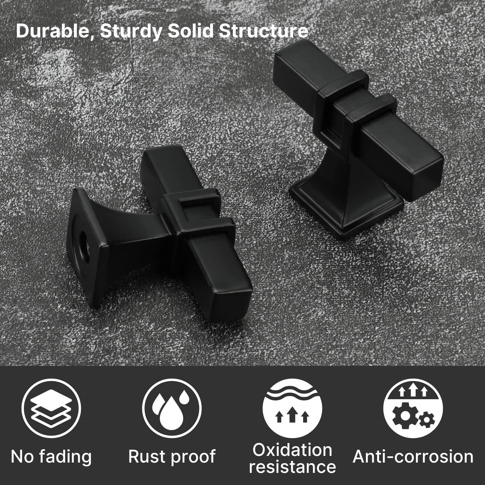 10 Pack Black Cabinet Knobs - Matte Black Dresser Drawer Pulls, T-Bar Kitchen Cabinet Handles for Bedroom Furniture & Kitchen Cabinets | Durable Hardware for Home Renovation & DIY Projects