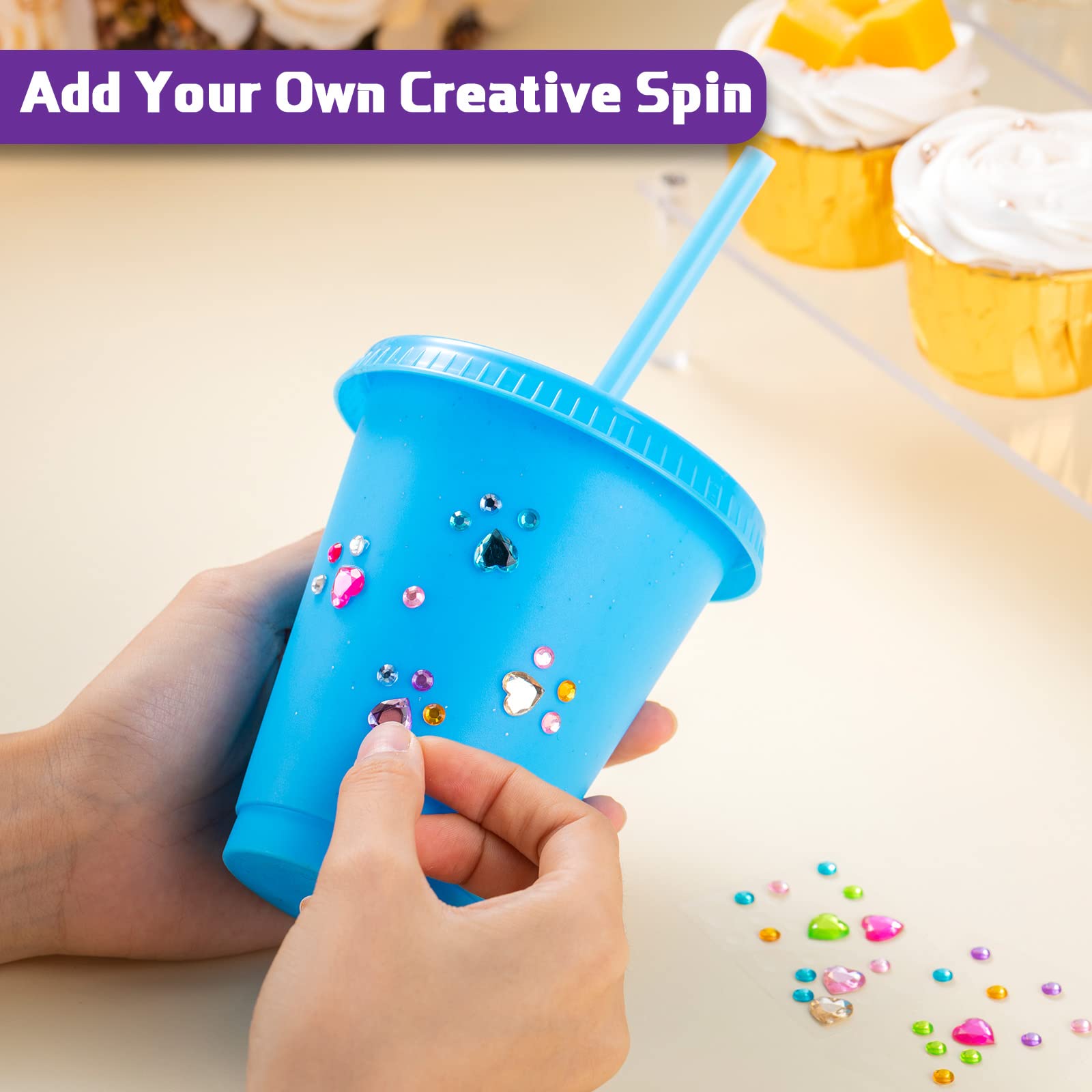 72 Pcs Glitter Reusable Plastic Tumblers with Lids & Straws - 16oz (500ml) Colorful Party Cups for Adults, Birthday Celebrations, Coffee & Cocktails - Bulk Pack for Events, Picnics & Home Use