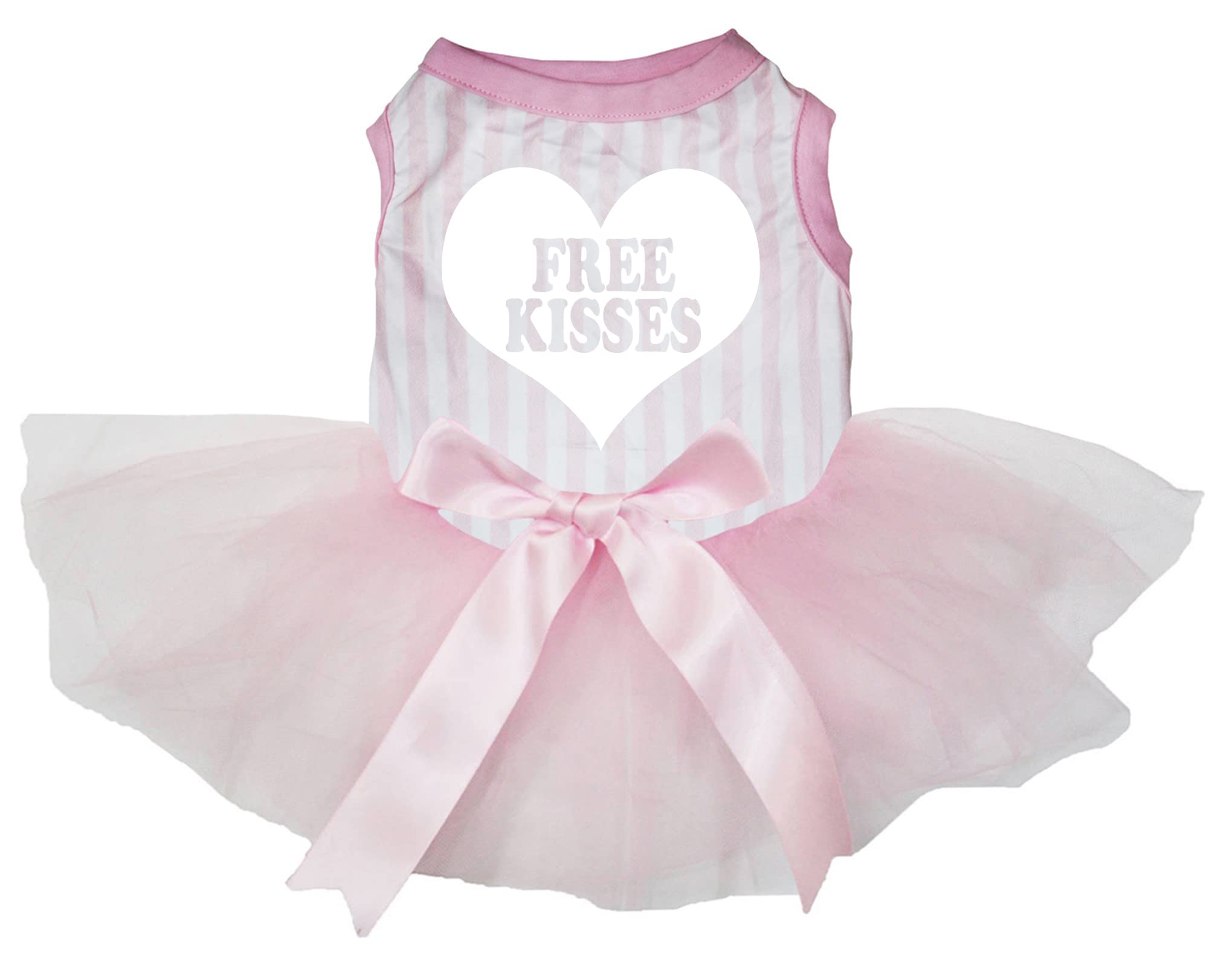 Petitebella 'Free Kisses' Heart Puppy Dog Dress - Cute Small Dog Clothes for Puppies, Valentine's Day Outfits & Photo Shoots