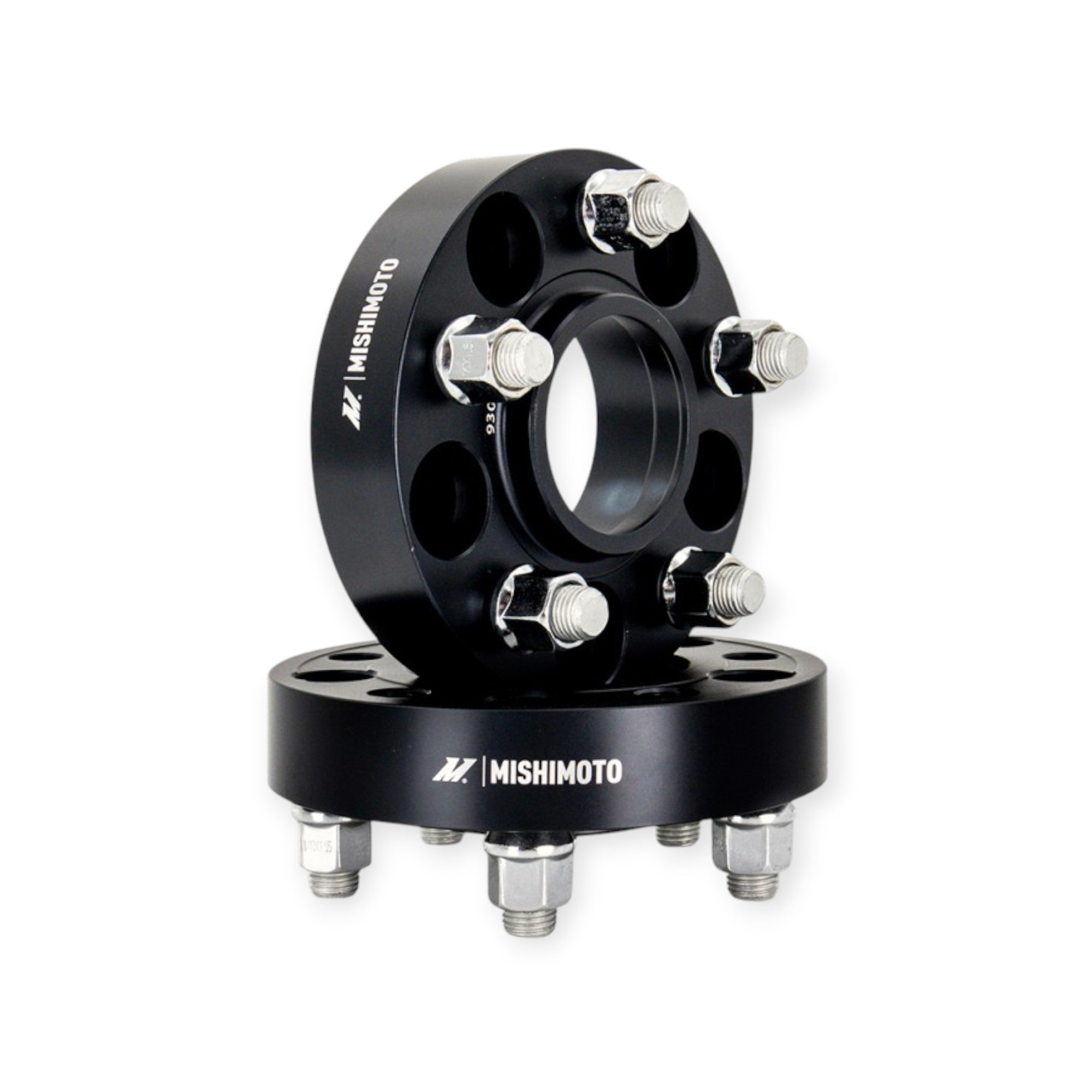 Mishimoto 25mm Wheel Spacers 5x100 56.1 Hub Bore M12 Black - Perfect for Subaru, Toyota & Honda Performance Upgrades & Off-Road Adventures