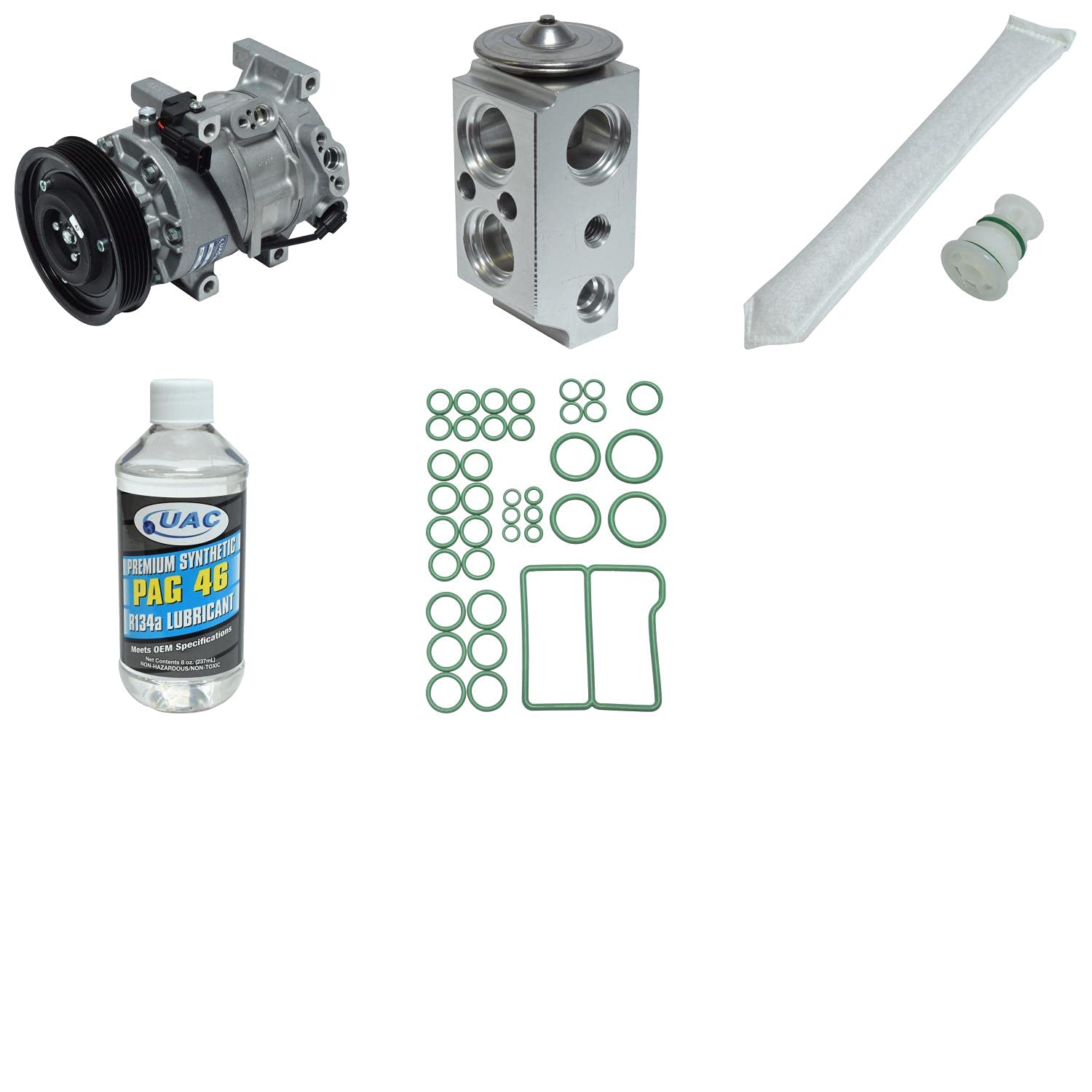 HVAC A/C Compressor Replacement Kit - Compatible with Most Vehicles - Perfect for AC System Repair & Maintenance