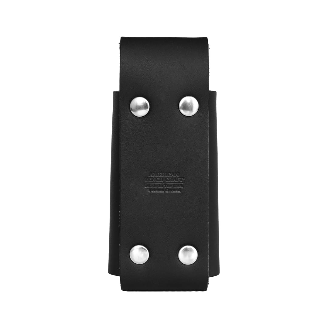 SOG PowerLock & PowerAssist Leather Multi-Tool Sheath - Durable Riveted Bench Craft Case for EDC, Camping & Outdoor Adventures (Black)