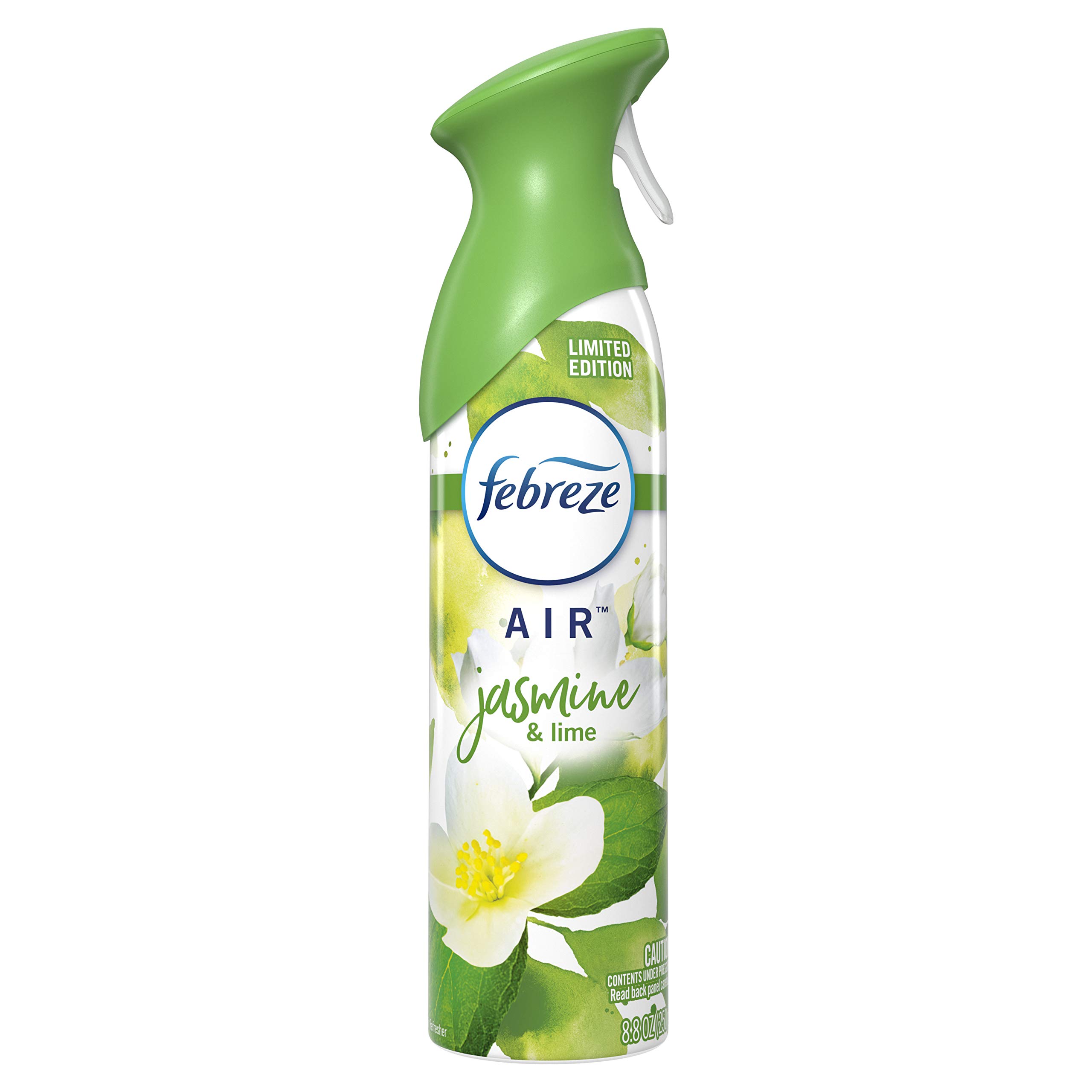 Febreze Air Freshener Spray - Jasmine & Lime Scent, 8.8oz | Eliminates Strong Odors | Perfect for Home, Car, Bathroom & Pet Areas | Long-Lasting Fragrance