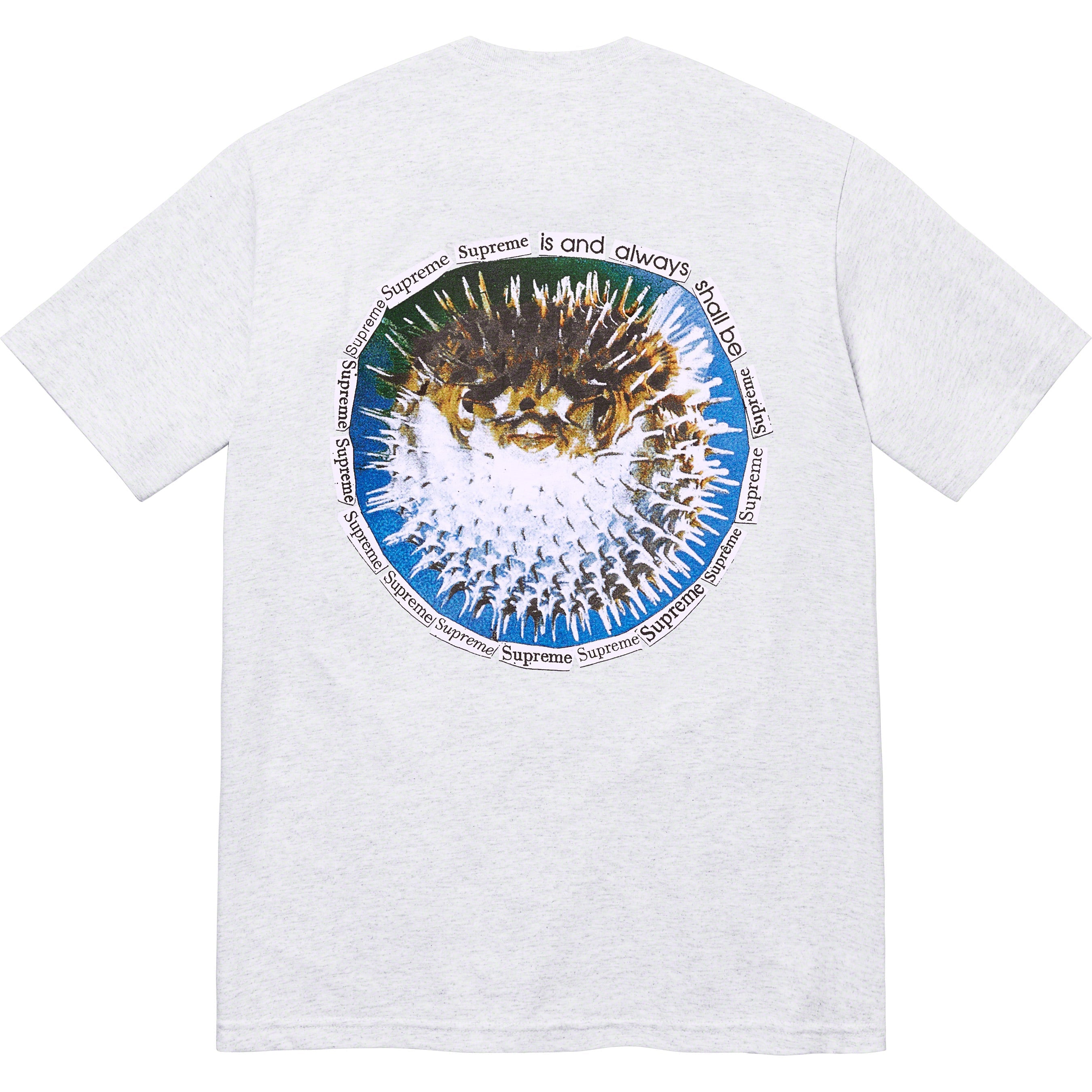 Supreme Blowfish Graphic T-Shirt for Men - Soft Cotton Grey Tee - Streetwear Fashion for Casual Wear & Urban Style