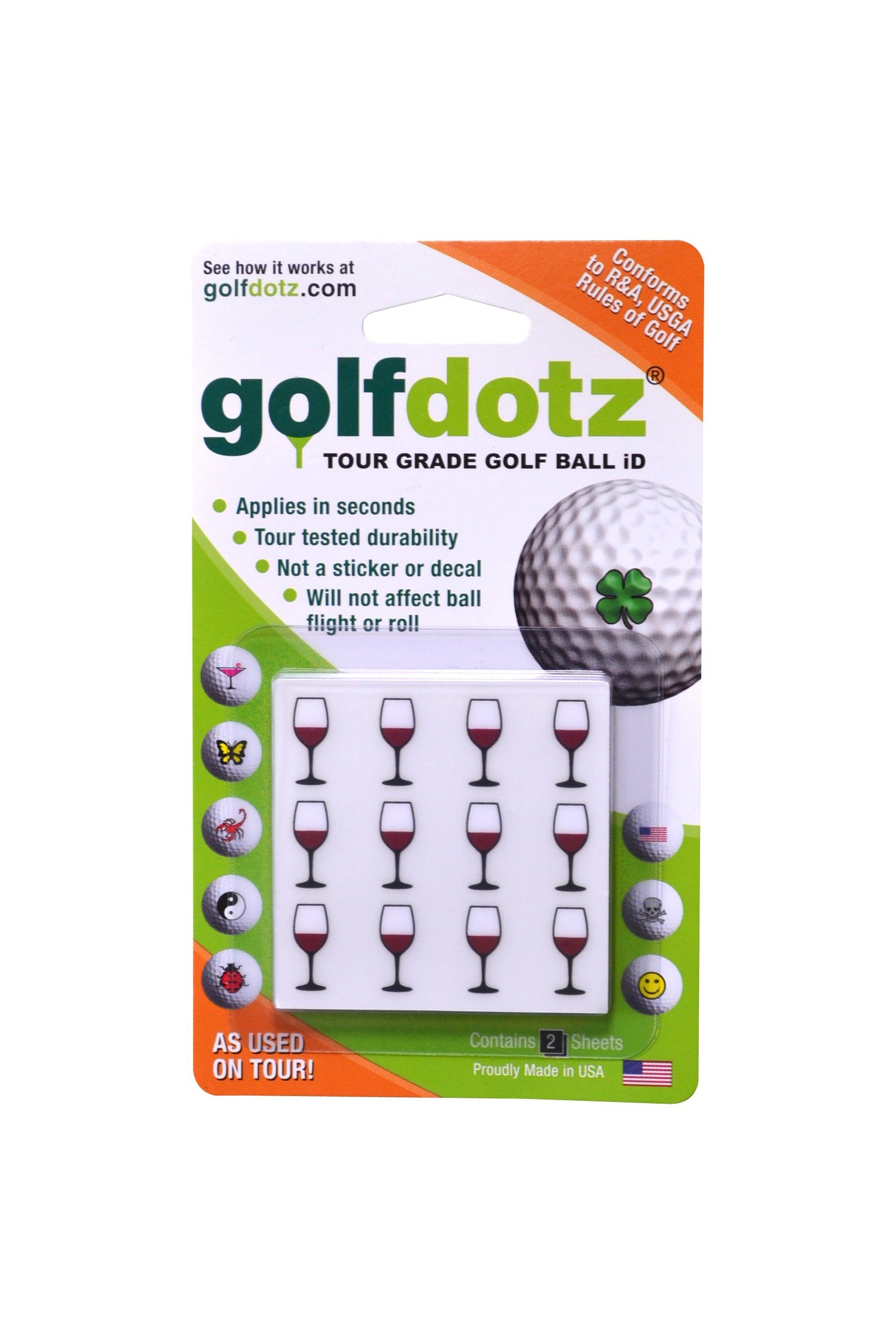 Golfdotz - Premium Golf Ball Markers, Unique Golf Ball Stamps & Durable Golf Ball Stickers for Personalized Golf Balls | Golf Accessories for Men & Women | Perfect for Tournaments, Practice & Gift Giving