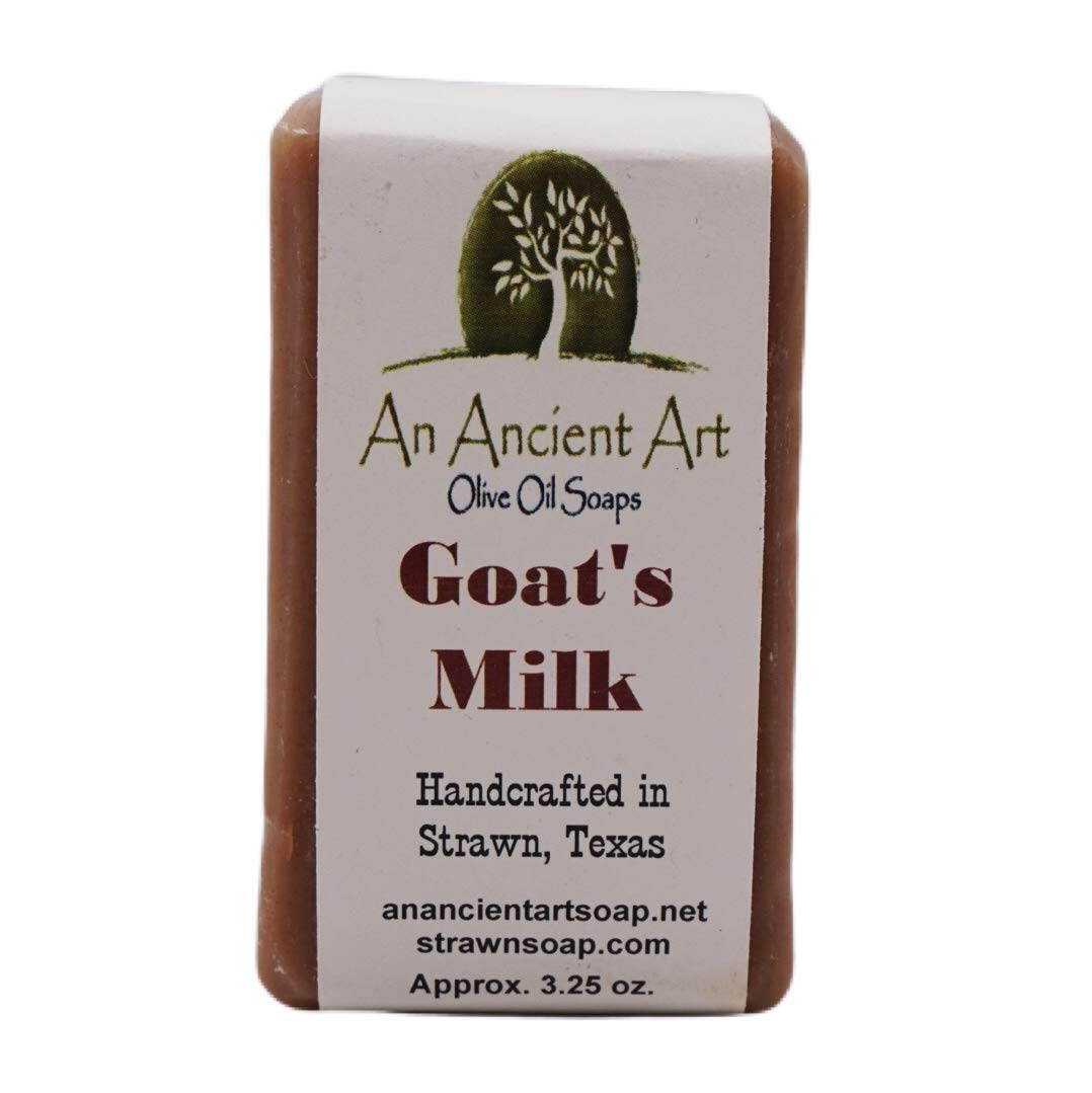 Handmade Ancient Art Soap Bar - 3.25oz Natural Olive Oil & Goat's Milk Soap for Sensitive Skin | Moisturizing, Gentle Cleansing | Perfect for Dry Skin, Eczema & Daily Body Care