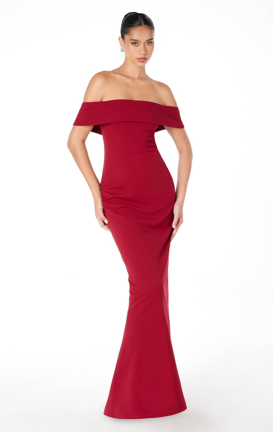 Inez Off The Shoulder Maxi Dress - Elegant Flowy Long Dress for Women, Perfect for Weddings, Parties & Summer Vacations