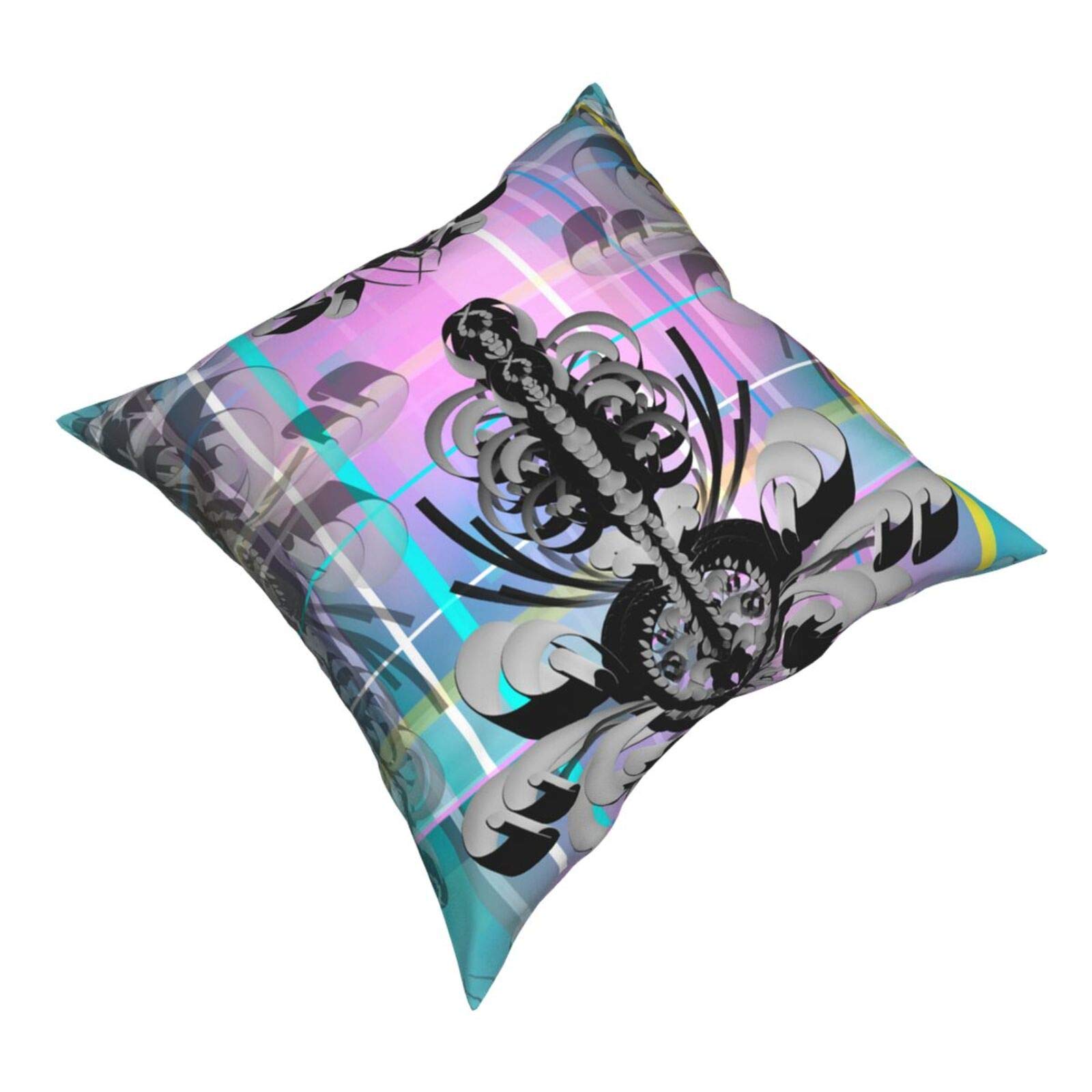 Baroque Style Plaid Pattern Pillow Covers 18x18 Inch - Modern Decorative Throw Pillow Cases for Sofa, Couch, Bed & Car - Indoor & Outdoor Home Decor Accent Pillows