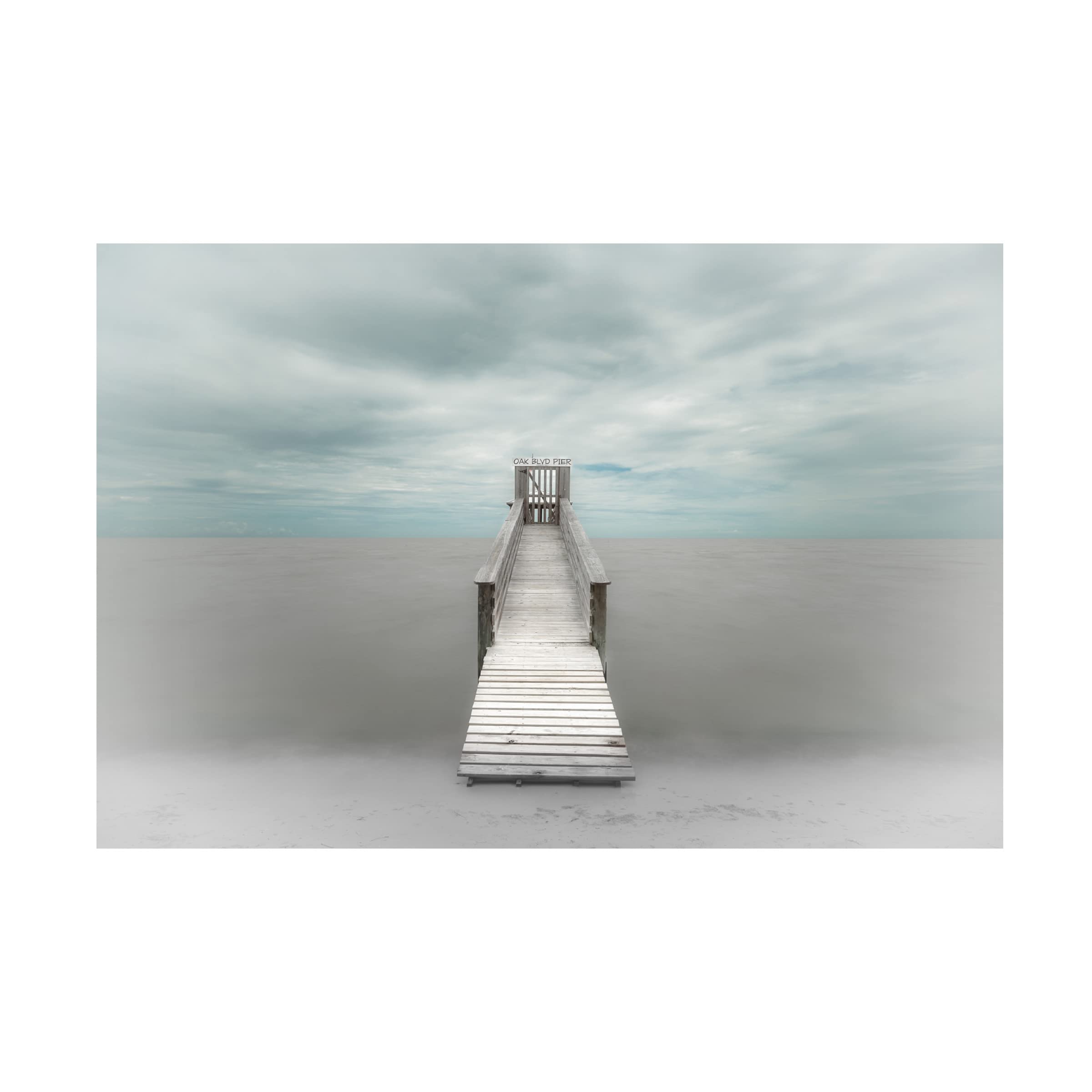 Martin Steeb 'Pier' Canvas Art Print - Modern Coastal Wall Decor for Living Room, Bedroom & Office - Trademark Fine Art Collection