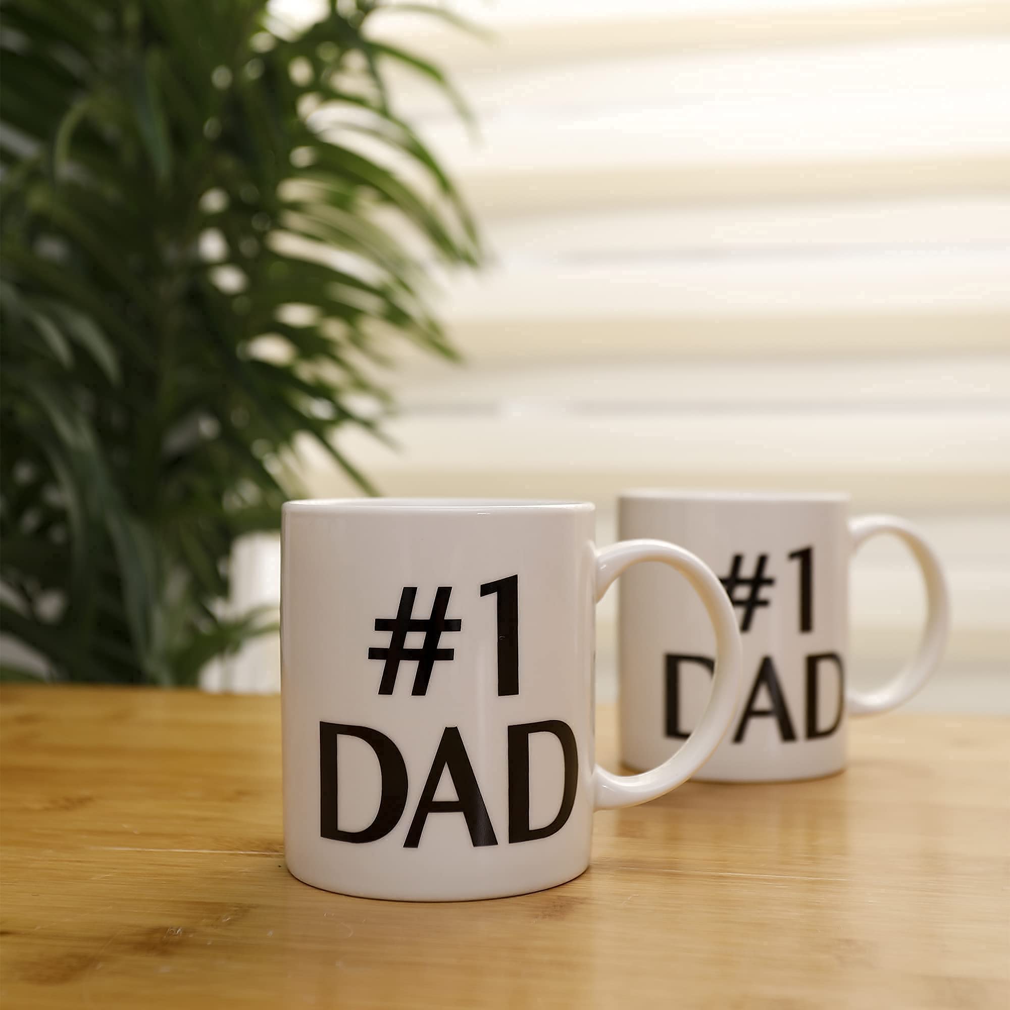 Zenply Best Dad Coffee Mug - 11 oz Funny Novelty Gift for Dad, Husband, Grandpa - Birthday & Christmas Present from Daughter, Son, Wife - Double-Sided Print - Perfect for Office, Home & Father's Day Celebrations