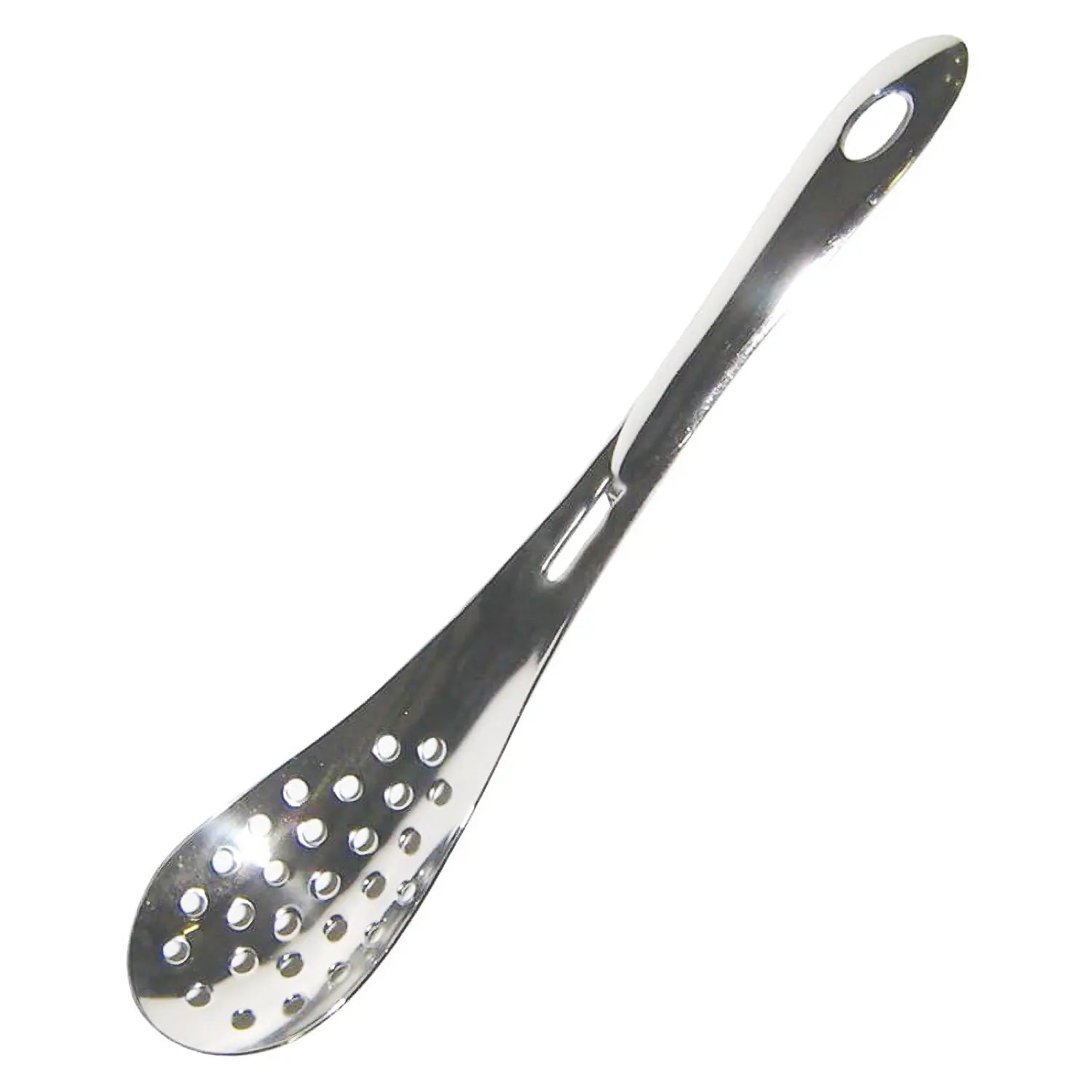 EBM Kuidoraku Stainless Steel Perforated Renge Spoon - Durable Slotted Spoon for Cooking, Frying, and Serving - Perfect for Asian Cuisine, Hot Pot, and Soup