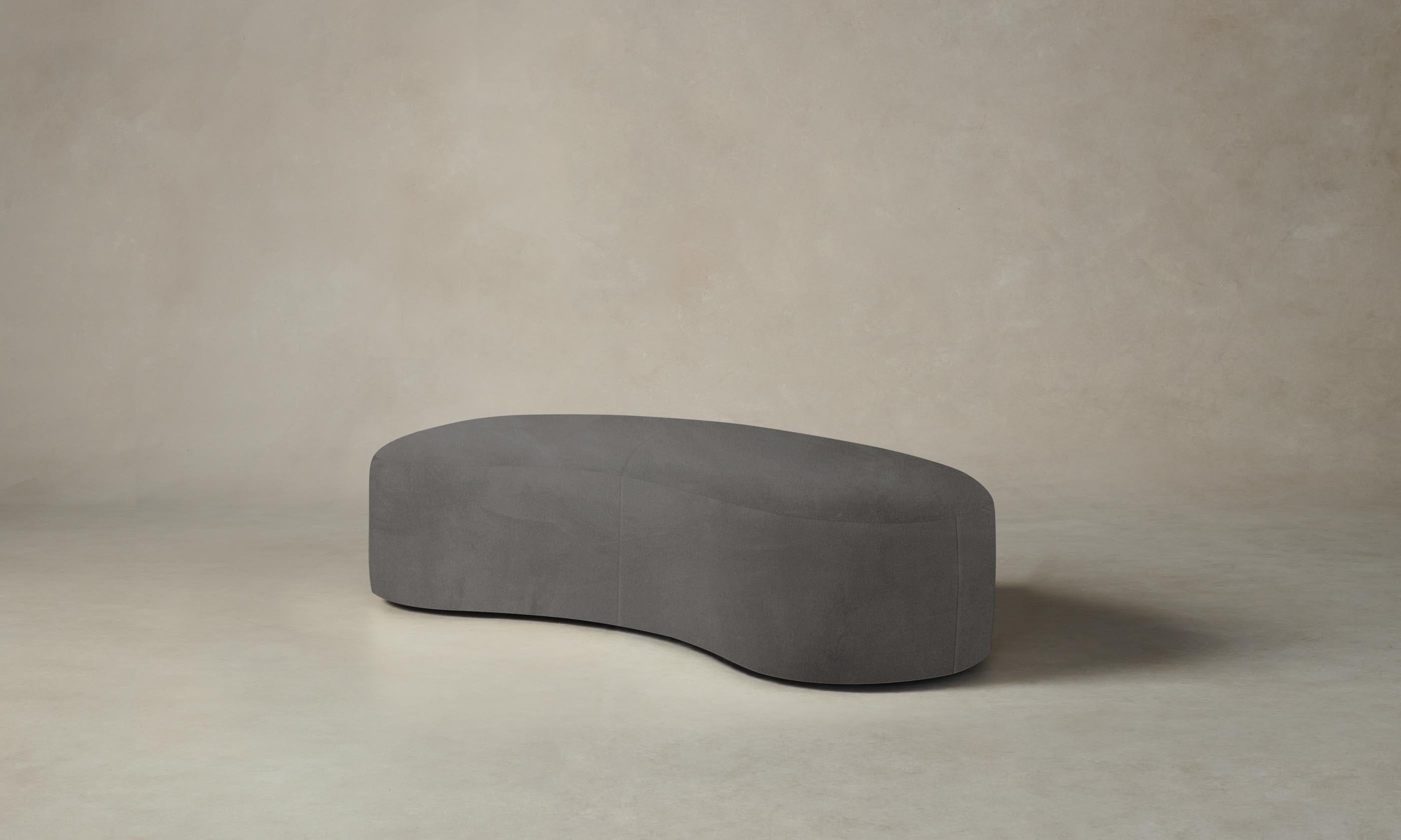 Chelsey Daybed with Nubuck Leather Upholstery in Asphalt Gray - Perfect for Living Rooms, Guest Rooms, and Cozy Reading Nooks