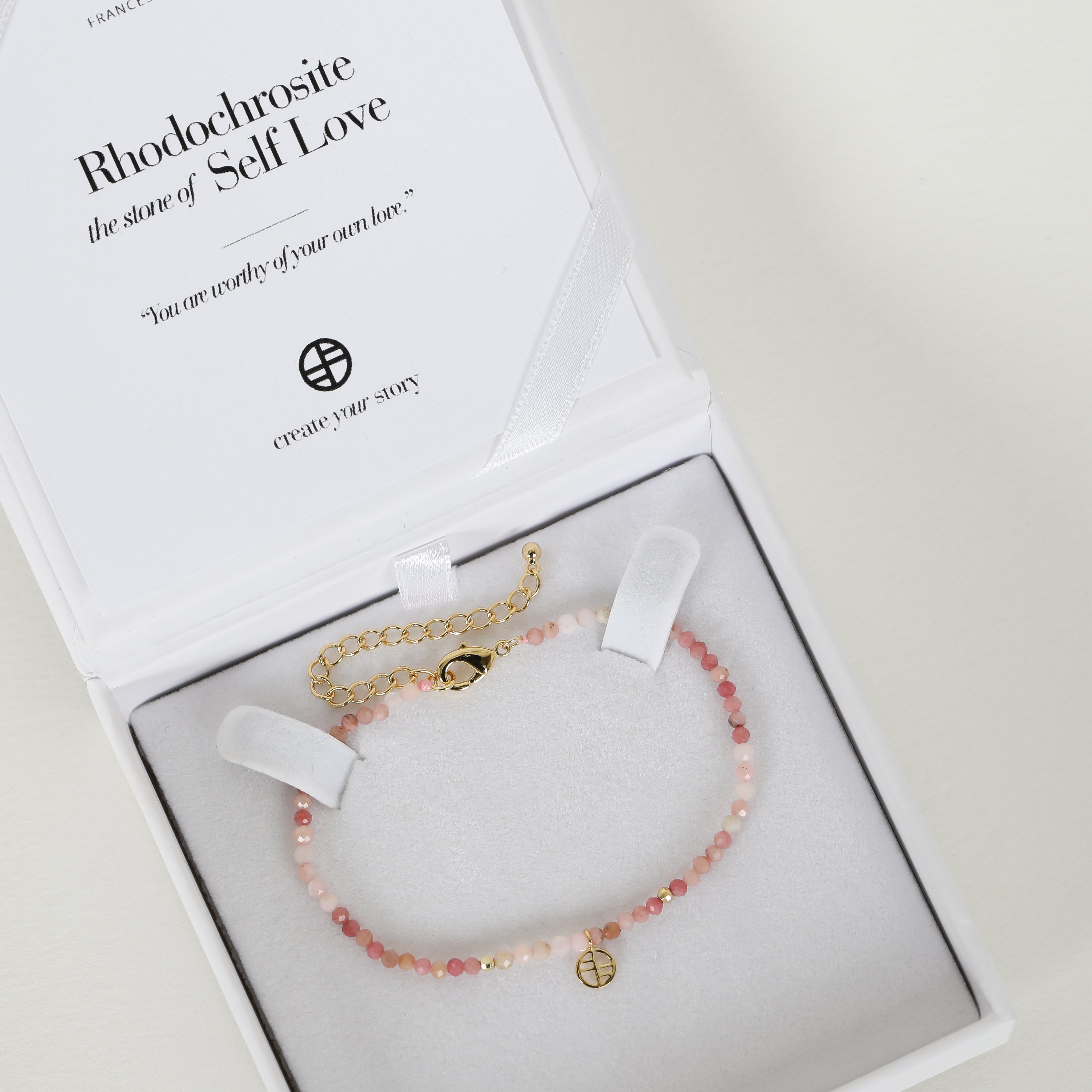 Rhodochrosite Bracelet for Women - Natural Stone Jewelry for Self Love & Emotional Healing | Perfect for Meditation, Yoga & Spiritual Gifts