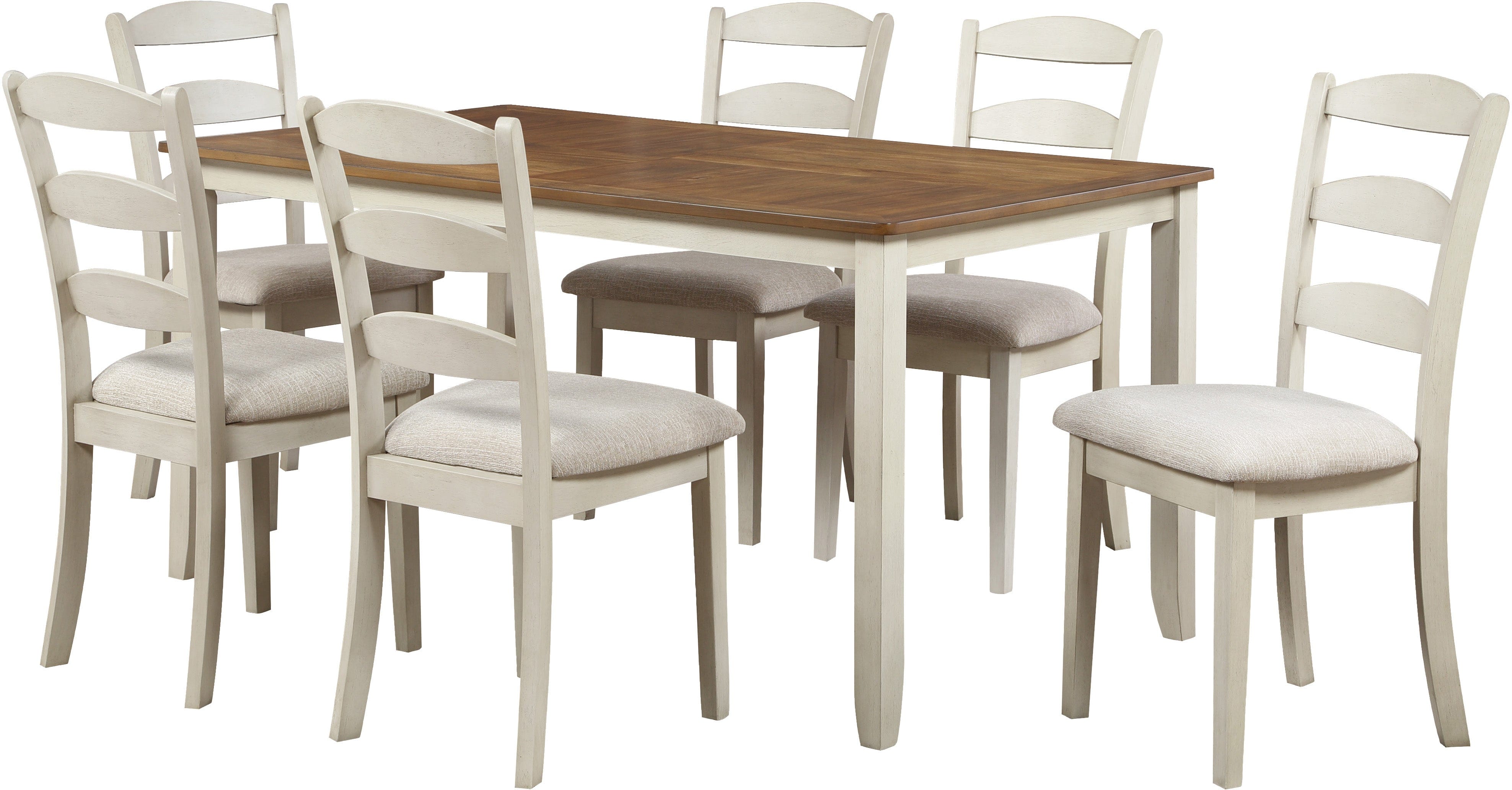 Office Star West Lake 7-Piece Dining Table Set [WSK3266K] - Perfect for Family Dinners, Entertaining Guests & Modern Home Decor