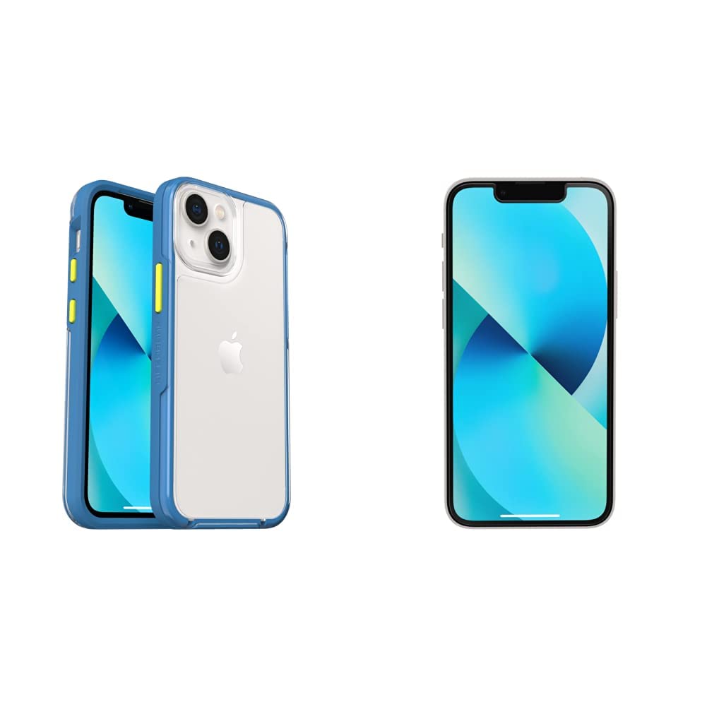 LifeProof See Series Waterproof Case for iPhone 13 Mini & iPhone 12 Mini - UNWAVERING Blue + OTTERBOX Performance Plus Tempered Glass Screen Protector for iPhone 13 Mini - Clear | Shockproof Protection for Outdoor Activities, Work & Daily Use