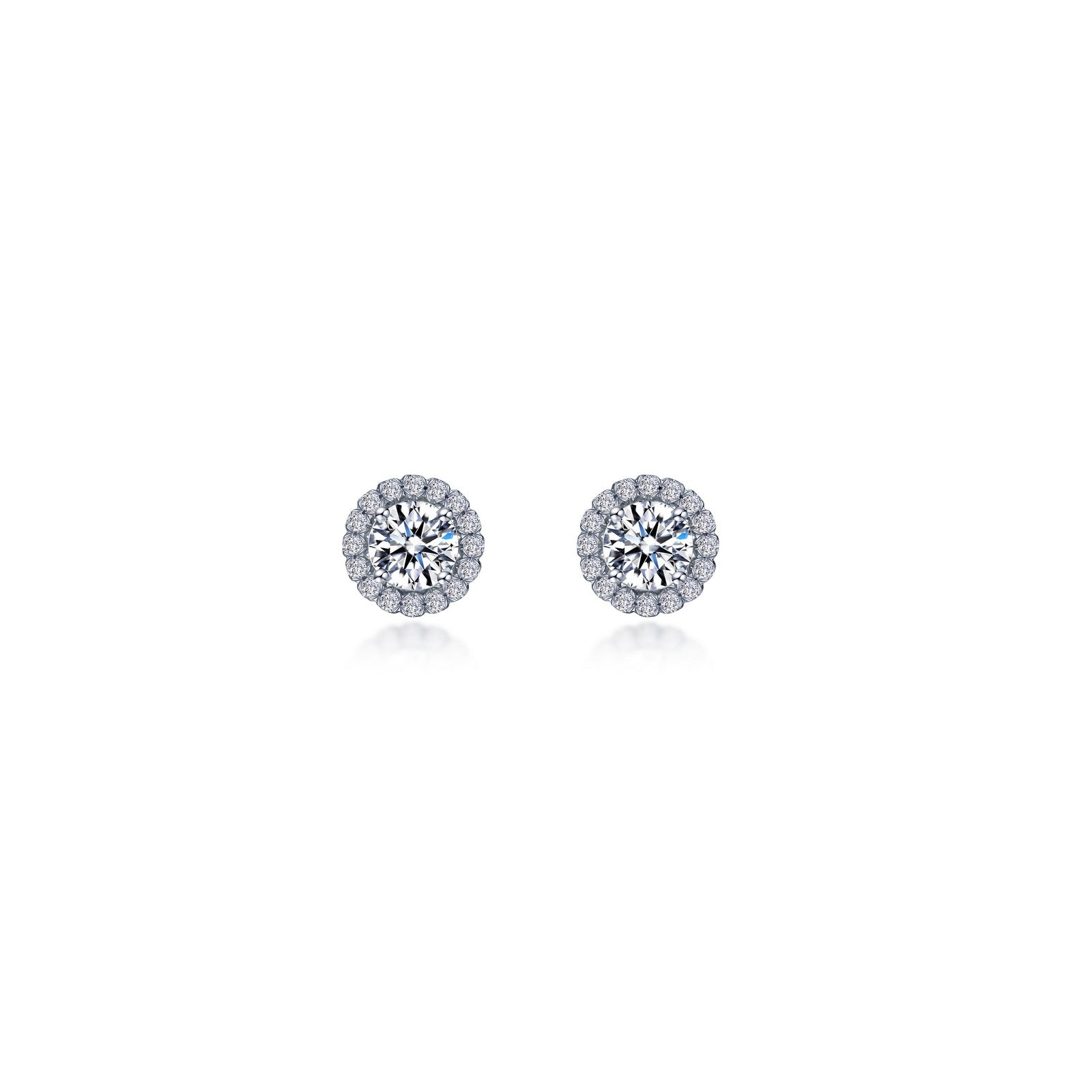 1.24 CTW Round Halo Stud Earrings - 14K Gold Diamond Earrings for Women, Elegant Wedding & Anniversary Jewelry Gift