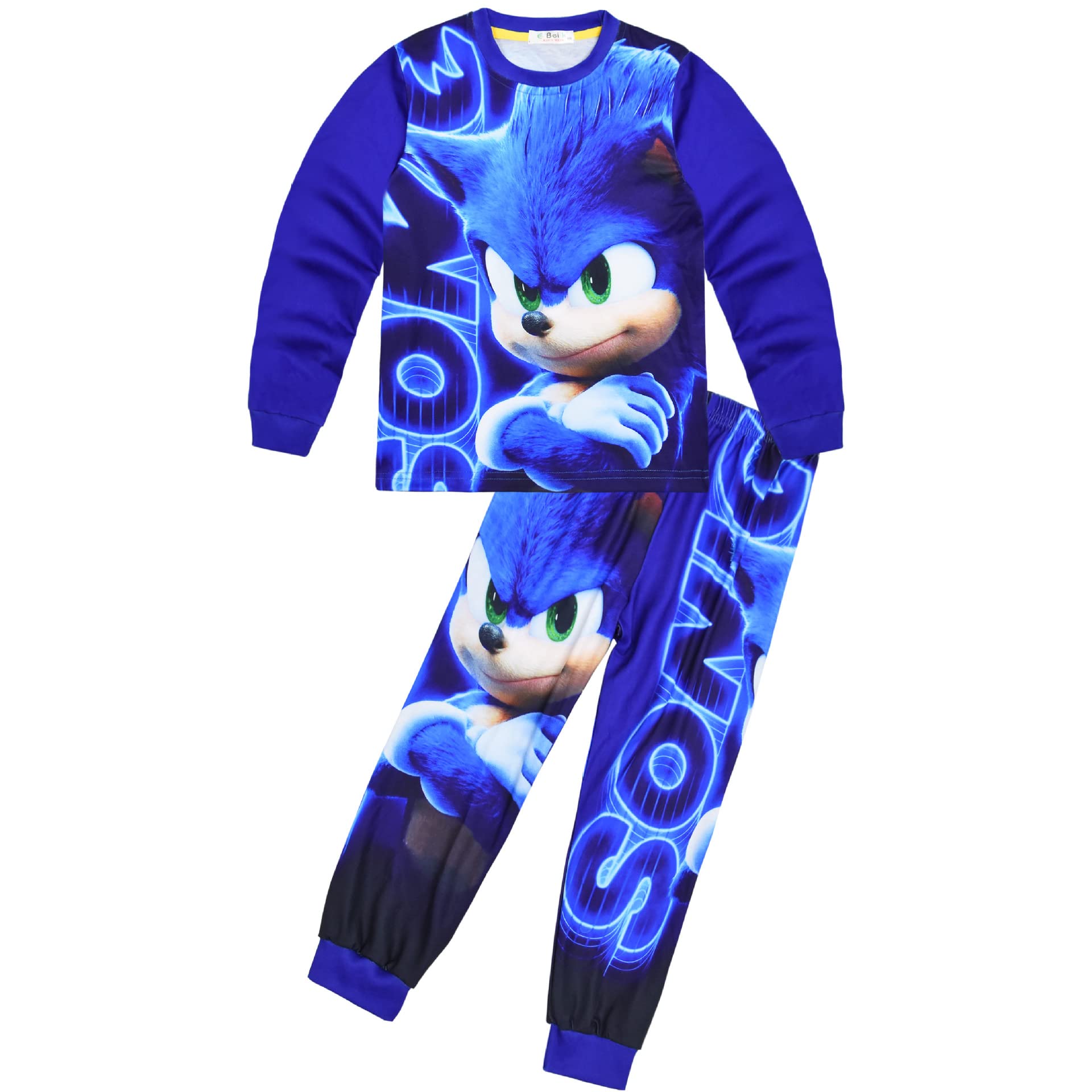 Sea Monster Print Kids Pajama Set - Short Sleeve Shirt & Pants for Boys & Girls Ages 3-8 | Soft Cotton Sleepwear for Bedtime & Playtime
