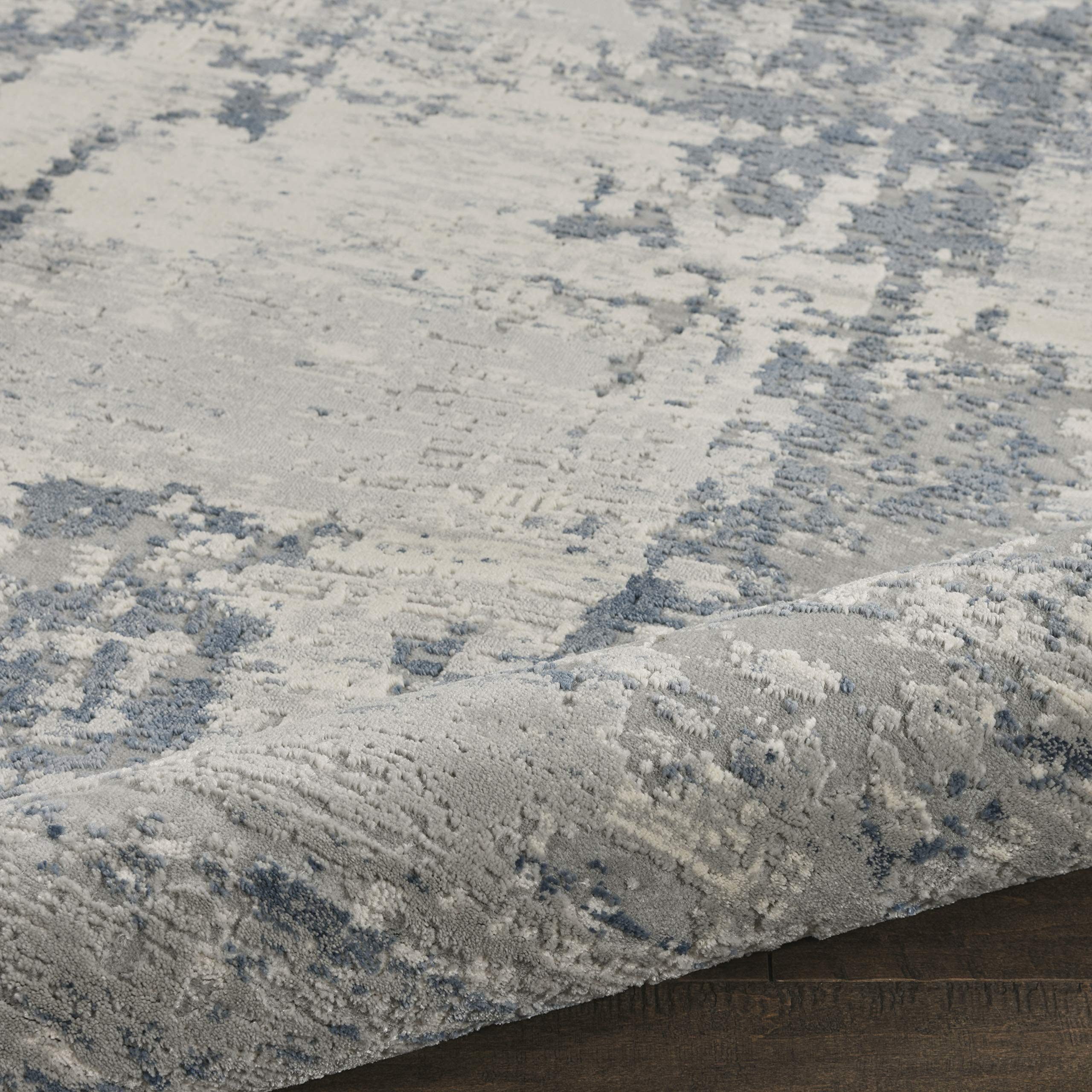 Nourison Rustic Textures Modern Artistic Ivory/Blue 7'10