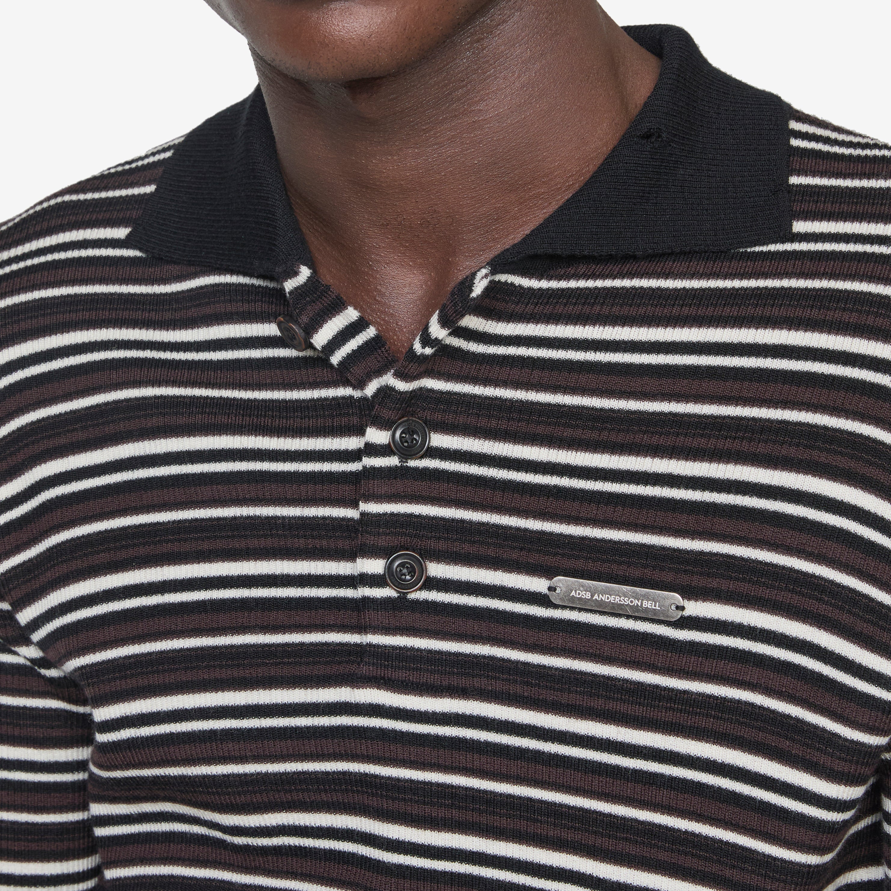 Premium Stripe Polo Sweater for Men - Black & Brown Colors | Casual Office Wear & Weekend Outfits