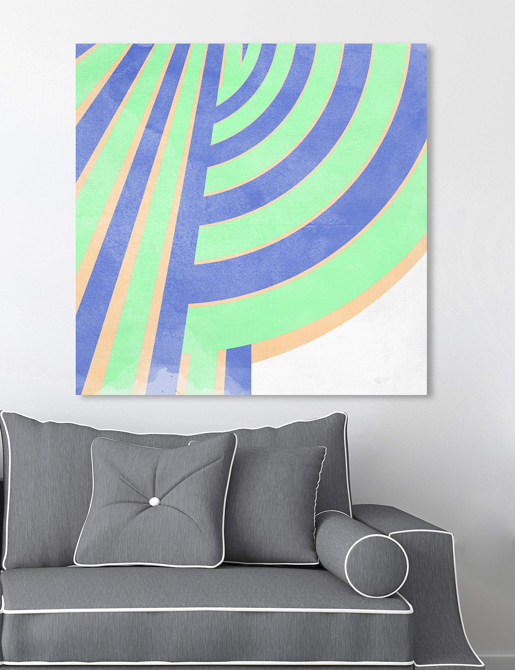 Abstract Wall Art Canvas Print 'Pastel Pathways' - 24