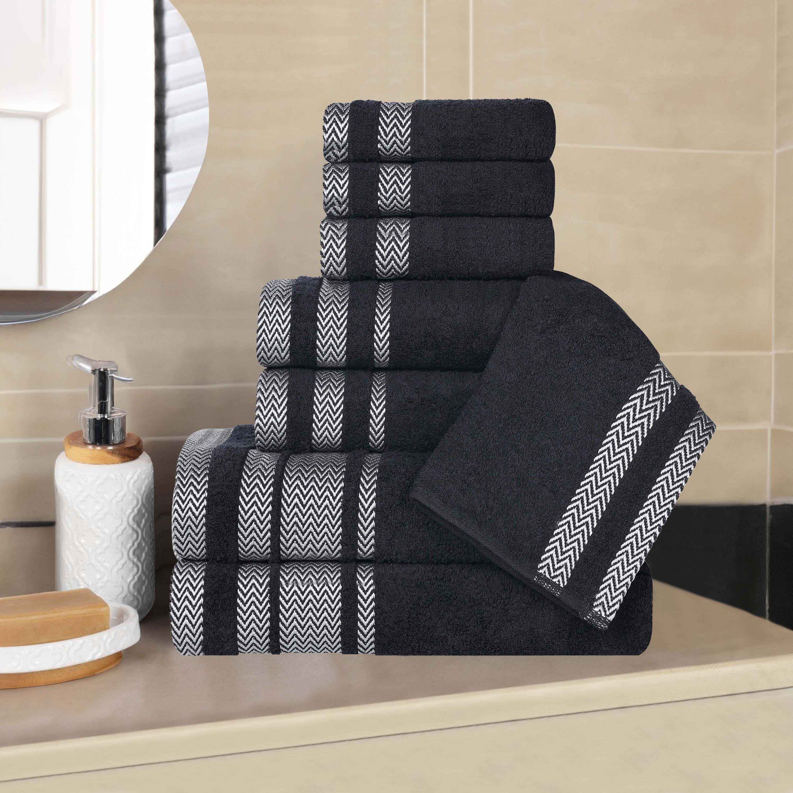 Hays Cotton Medium Weight 8-Piece Bath Towel Set - Soft & Absorbent Towels for Bathroom, Spa, Gym, and Beach Use