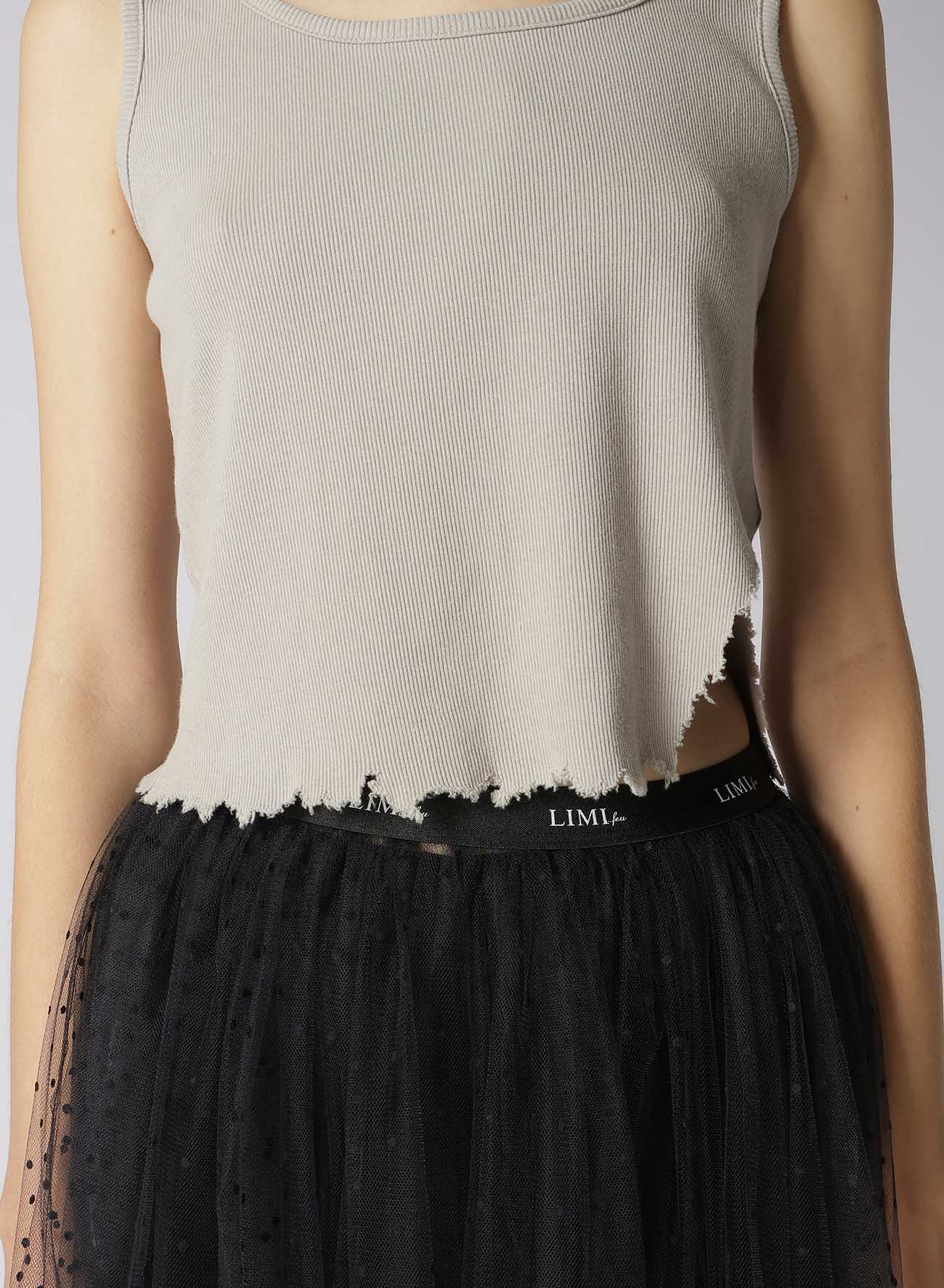 Soft Cotton Rayon Rib Tank Top with Distressed Hem - Casual & Layering Essential for Summer Outfits & Beach Wear