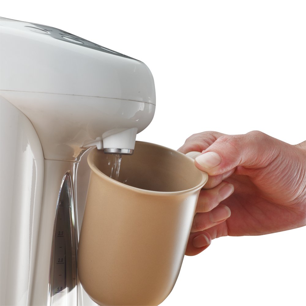 Aroma Housewares 4-Quart White Hot Water Central Air Pot & Water Heater for Home, Office, and Tea Brewing
