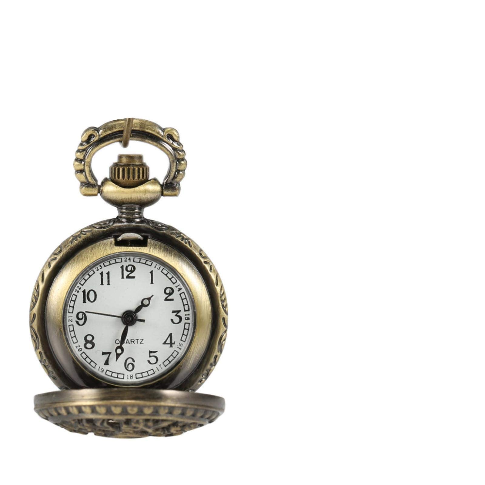 Vintage Women's Quartz Pocket Watch - Alloy Retro Hollow Floral Pendant Clock with Chain - Elegant Sweater Necklace Watch - Perfect Gift for Ladies (Ideal for Victorian-Themed Parties, Steampunk Fashion & Antique Collectors)