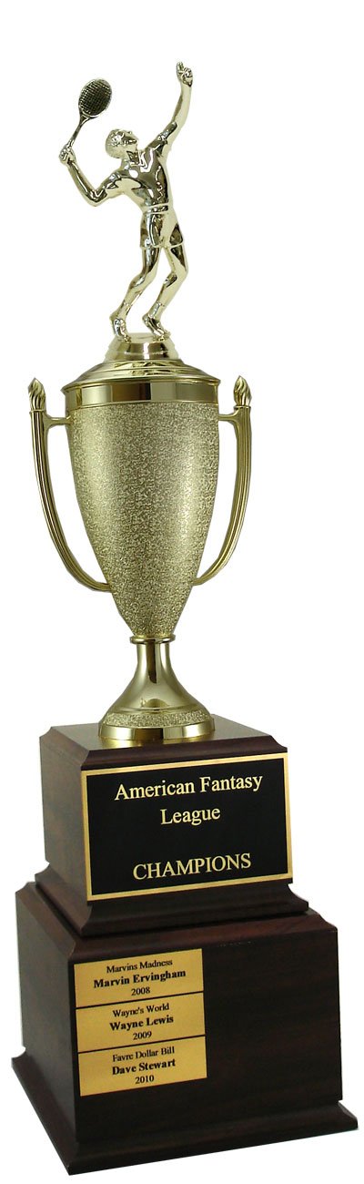 Perpetual Tennis Trophy - Elegant & Durable Tennis Award for Champions, Tournaments & Sports Events - Perfect for Trophies, Competitions & Recognition Ceremonies