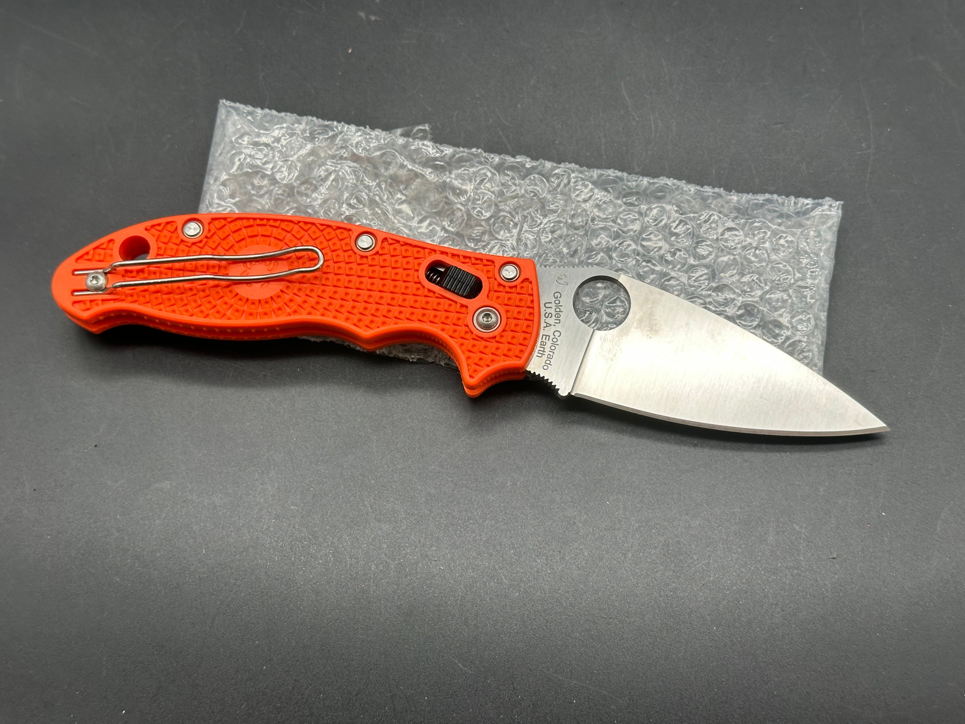 Spyderco Manix 2 Lightweight Knife - Exclusive CPM S90V Steel Blade & Orange FRCP Handle - EDC Pocket Knife for Outdoor, Camping, and Everyday Carry