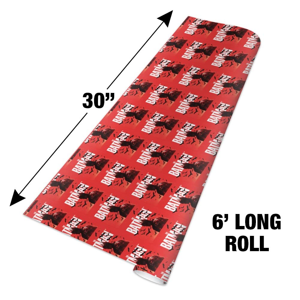 The Batman Gift Wrap - Premium Wrapping Paper Rolls for Birthday, Christmas & Party Gifts - DC Comics Superhero Theme - Perfect for Comic Fans & Collectors