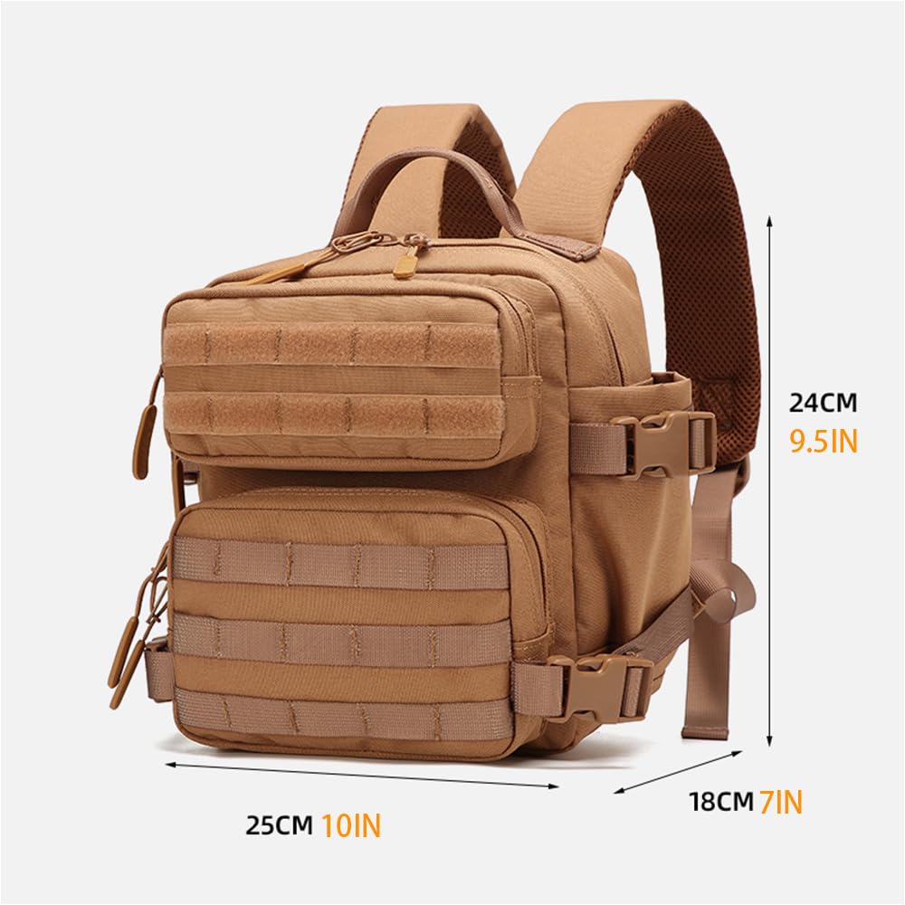 Mini Backpack 9L for Women & Men - Gym, Travel, Camping (Black) - Perfect for Hiking & Daily Use